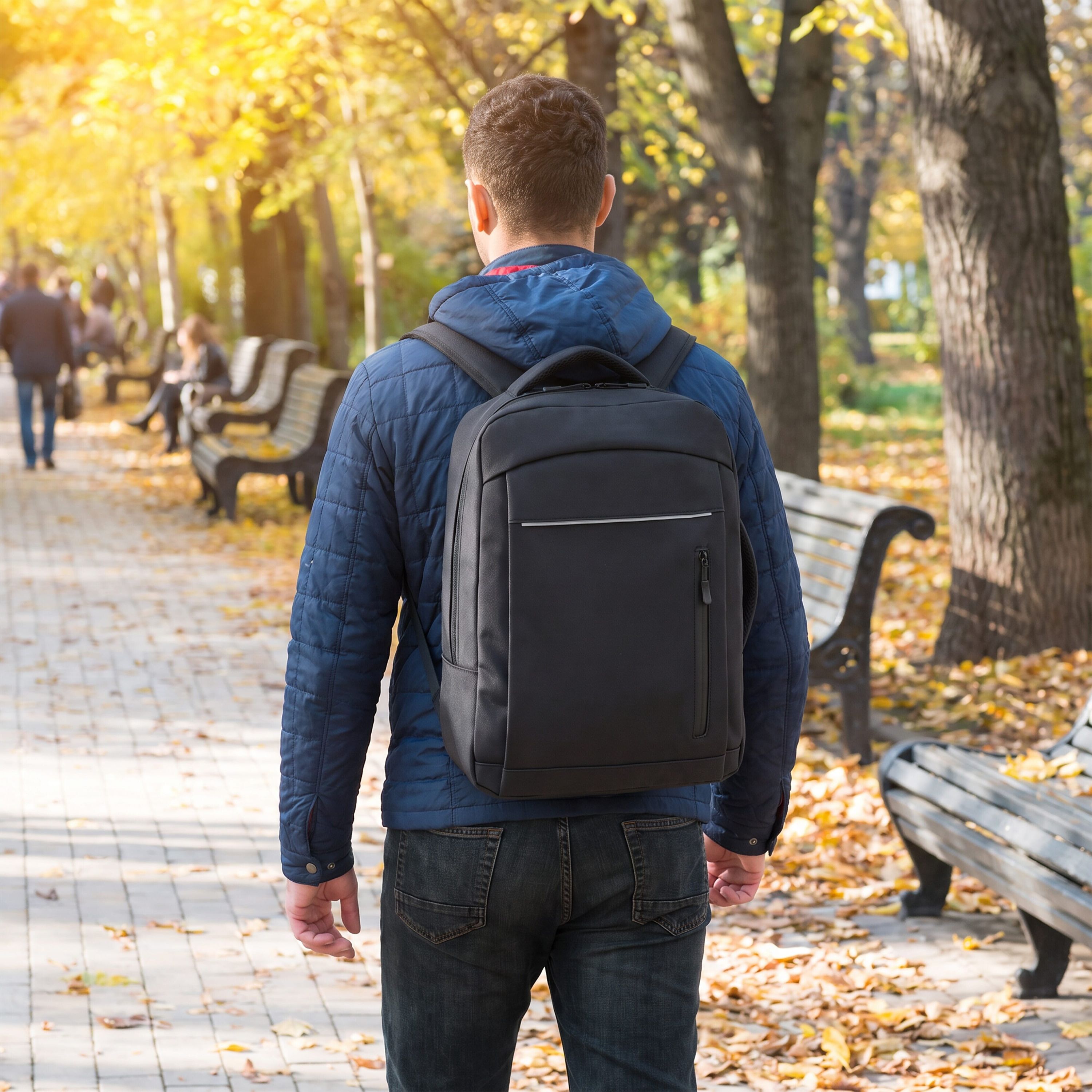 PU Osaka Laptop-Rucksack - schwarz-896