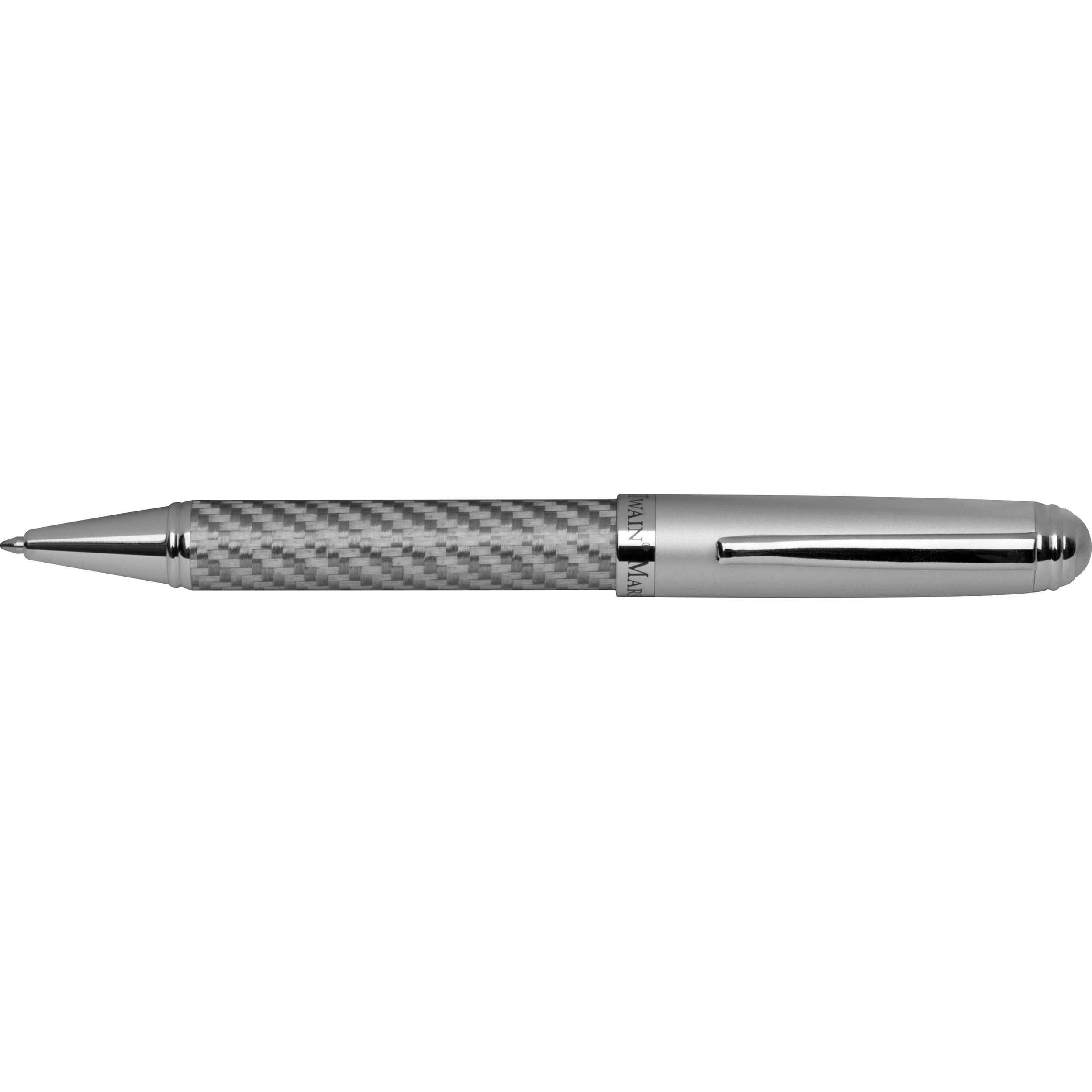 Mark Twain Kugelschreiber aus Metall - silbergrau-590