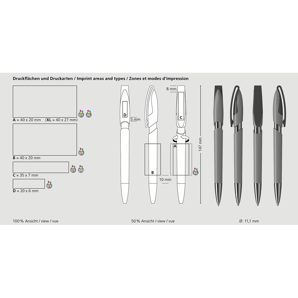 Druckkugelschreiber Rodeo high gloss Mn - dunkelgrün-718