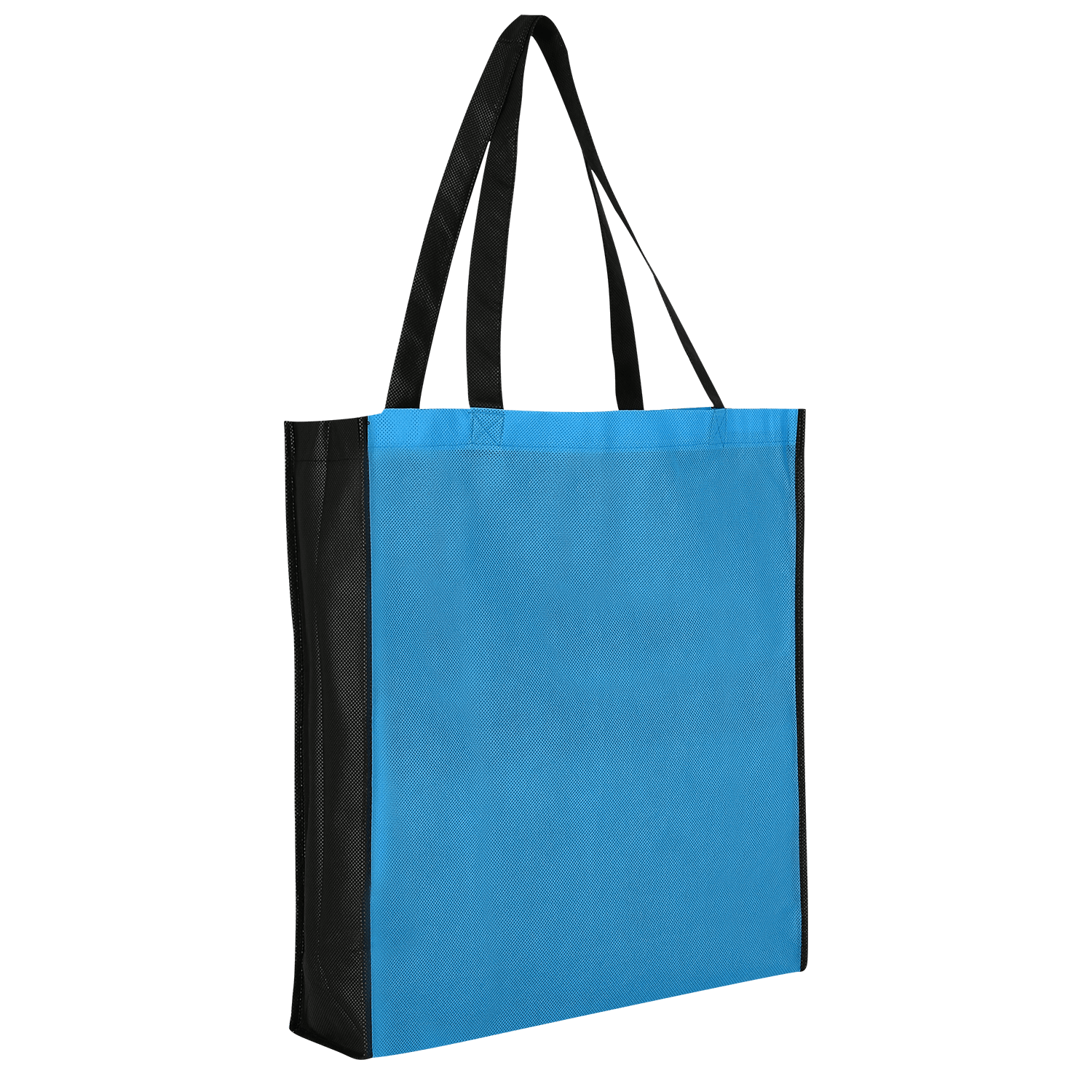 tiefe Tasche PP - lange Henkel - hellblau - schwarz-79