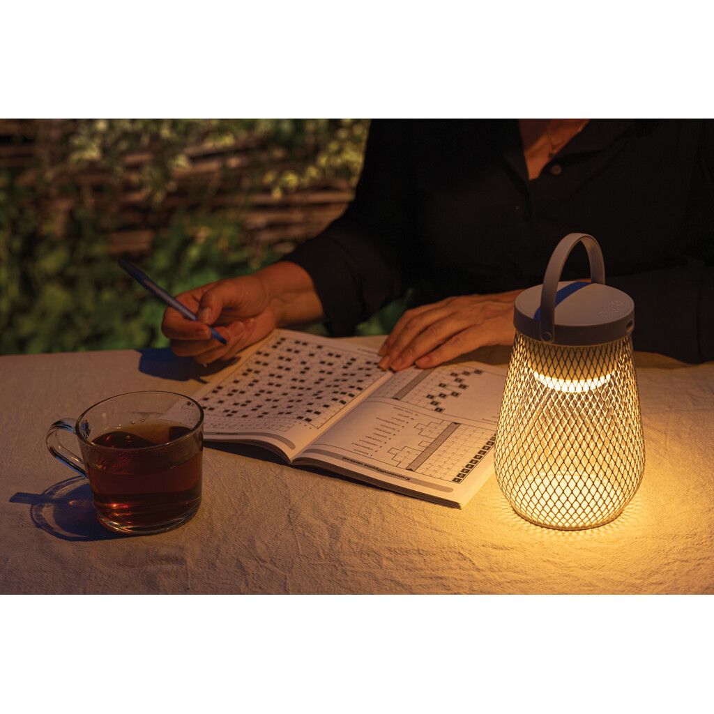 Aurora USB-Tischlampe aus RCS recyceltem ABS - grau-140