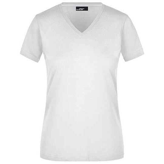 Ladies´ Slim Fit V-T - white-56