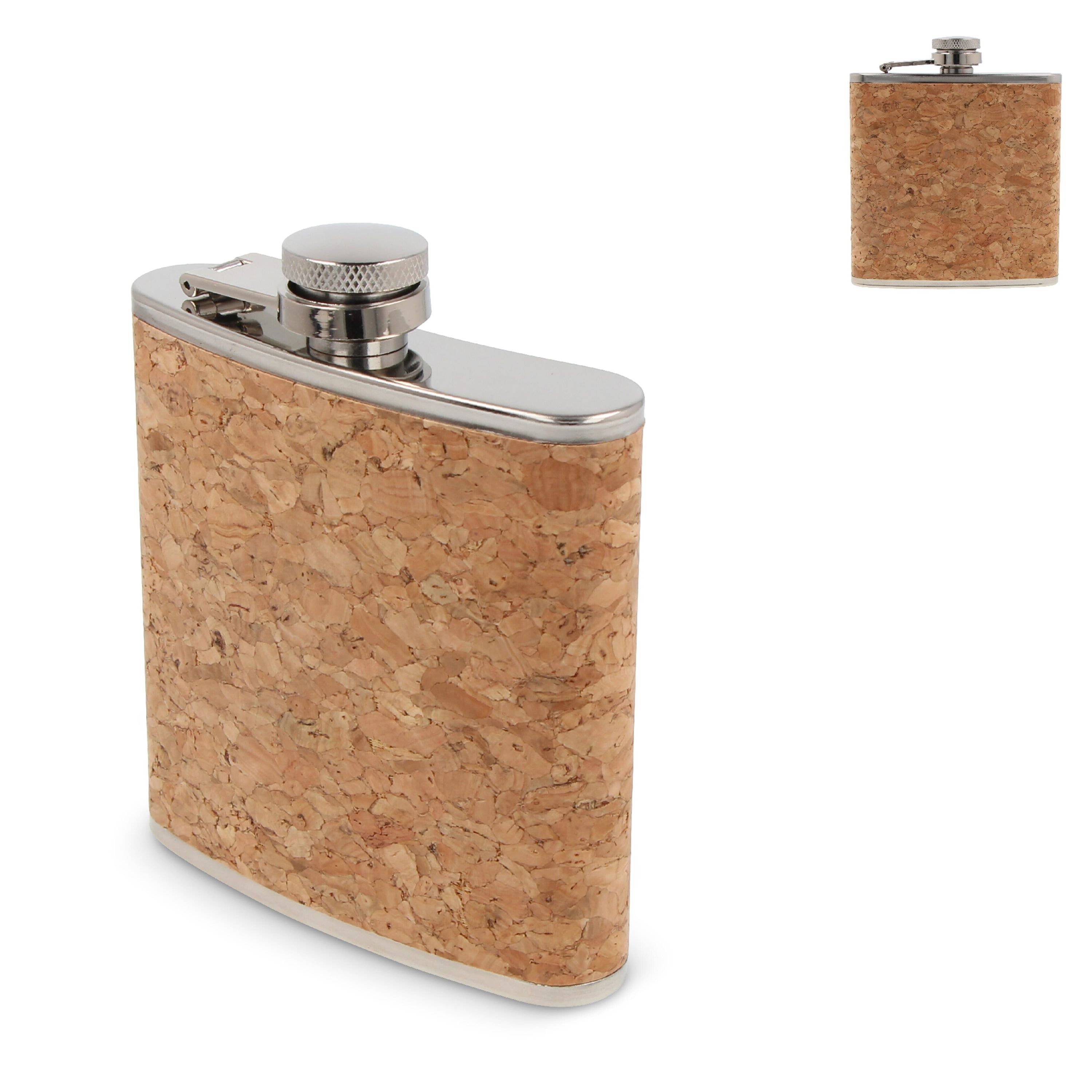 Flachmann mit Korken 170ml - natur-66