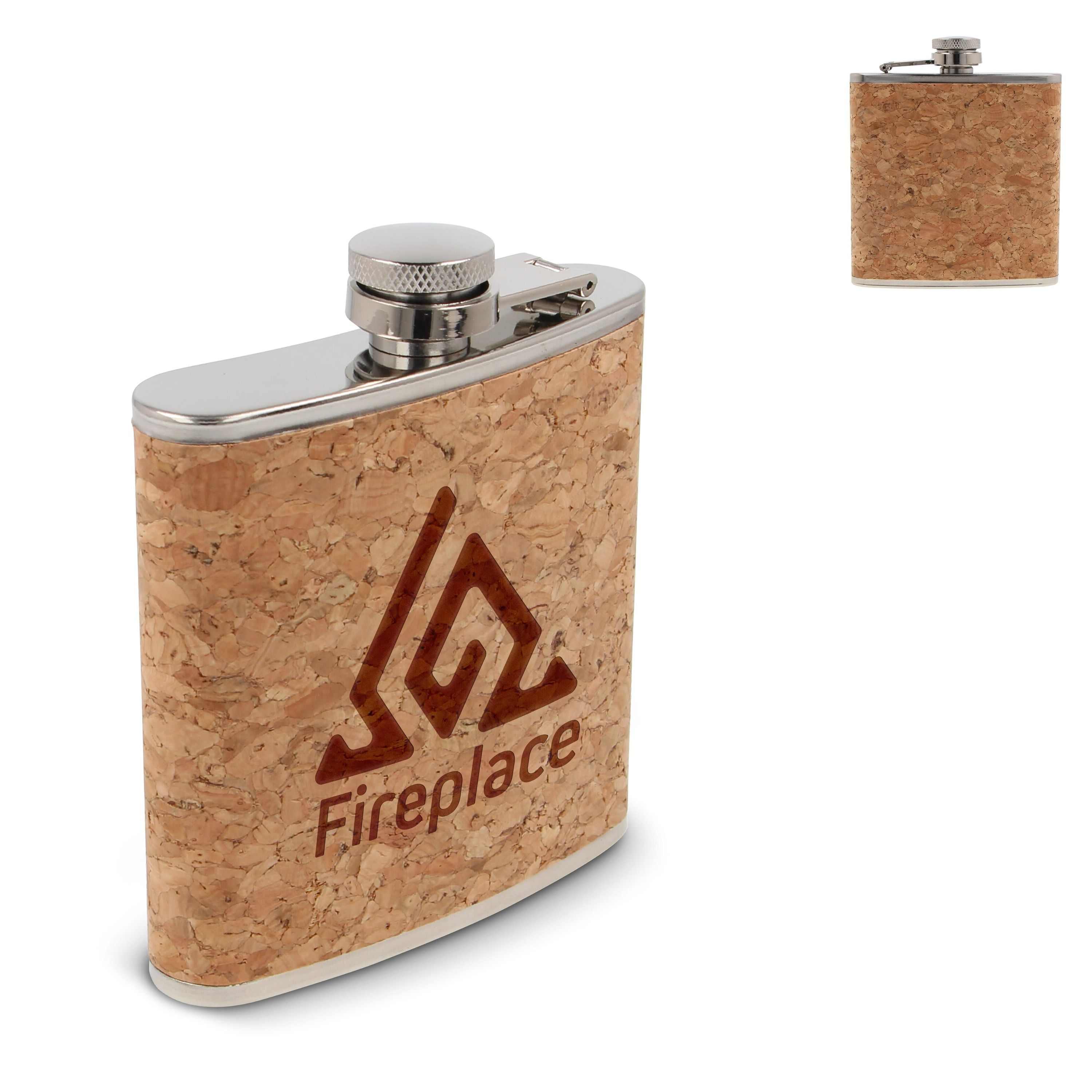 Flachmann mit Korken 170ml - natur-66