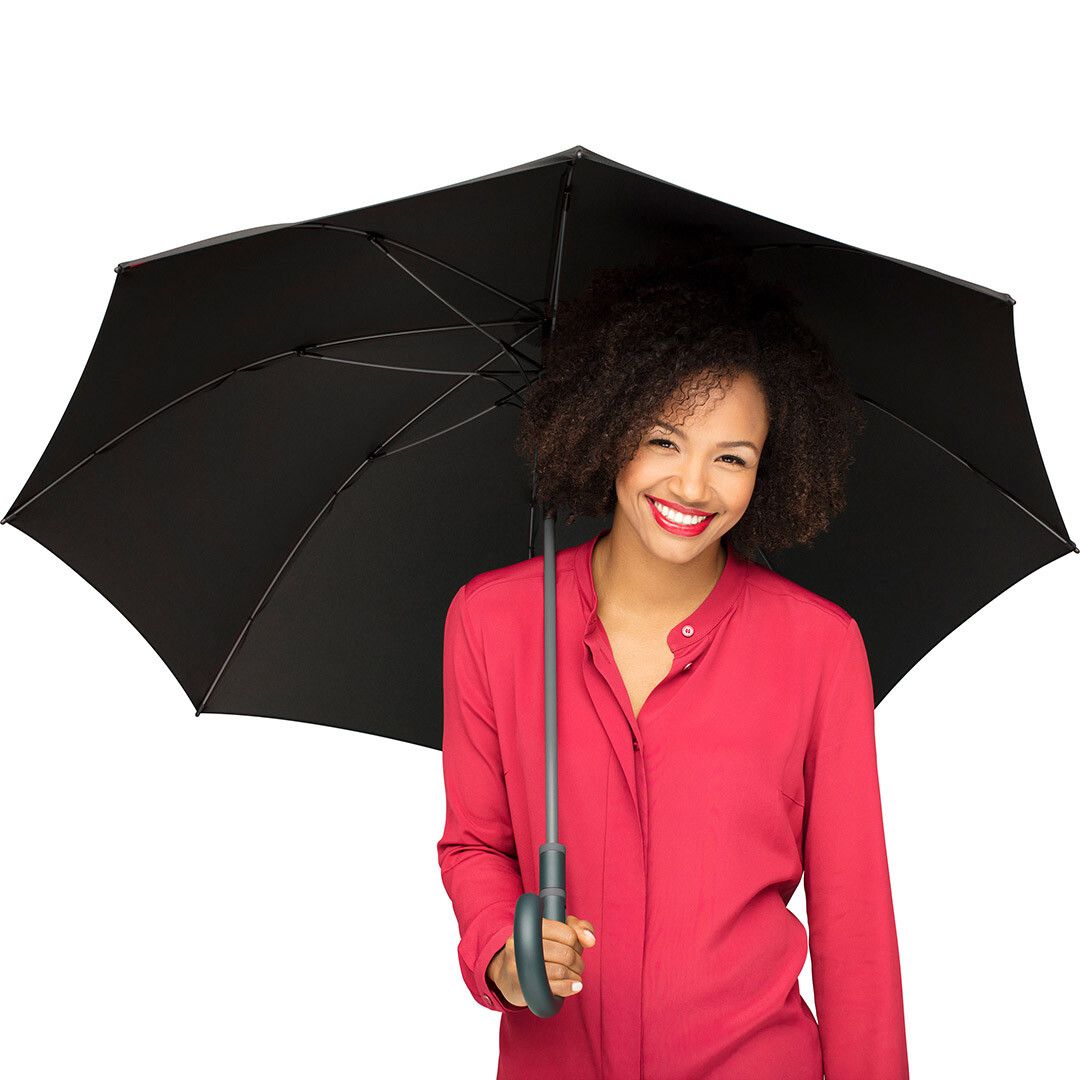 AC-Midsize-Stockschirm FARE® Style Ø112 cm - schwarz - grau-357