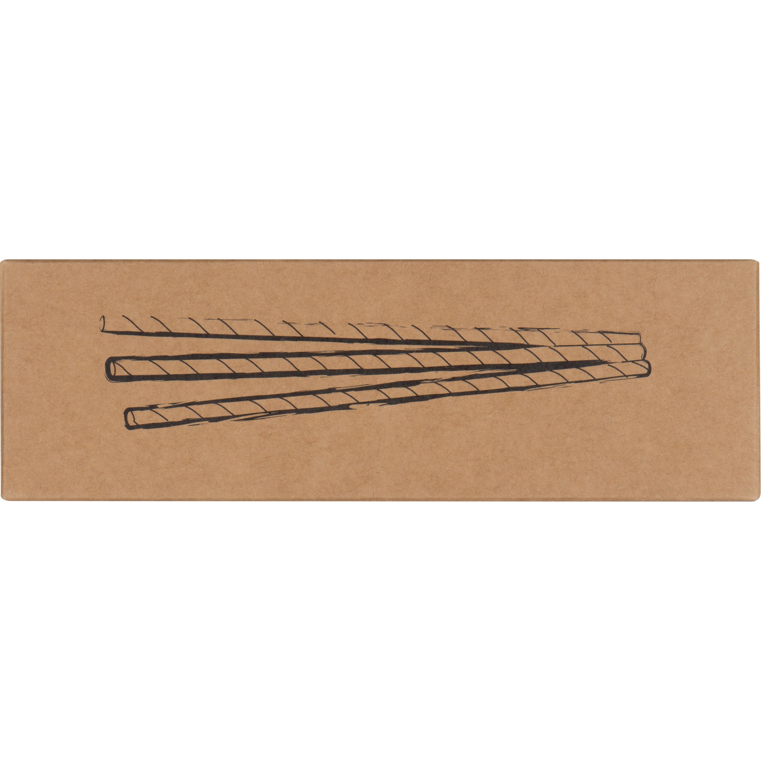 100er Set Trinkhalme aus Papier - schwarz - weiß-700