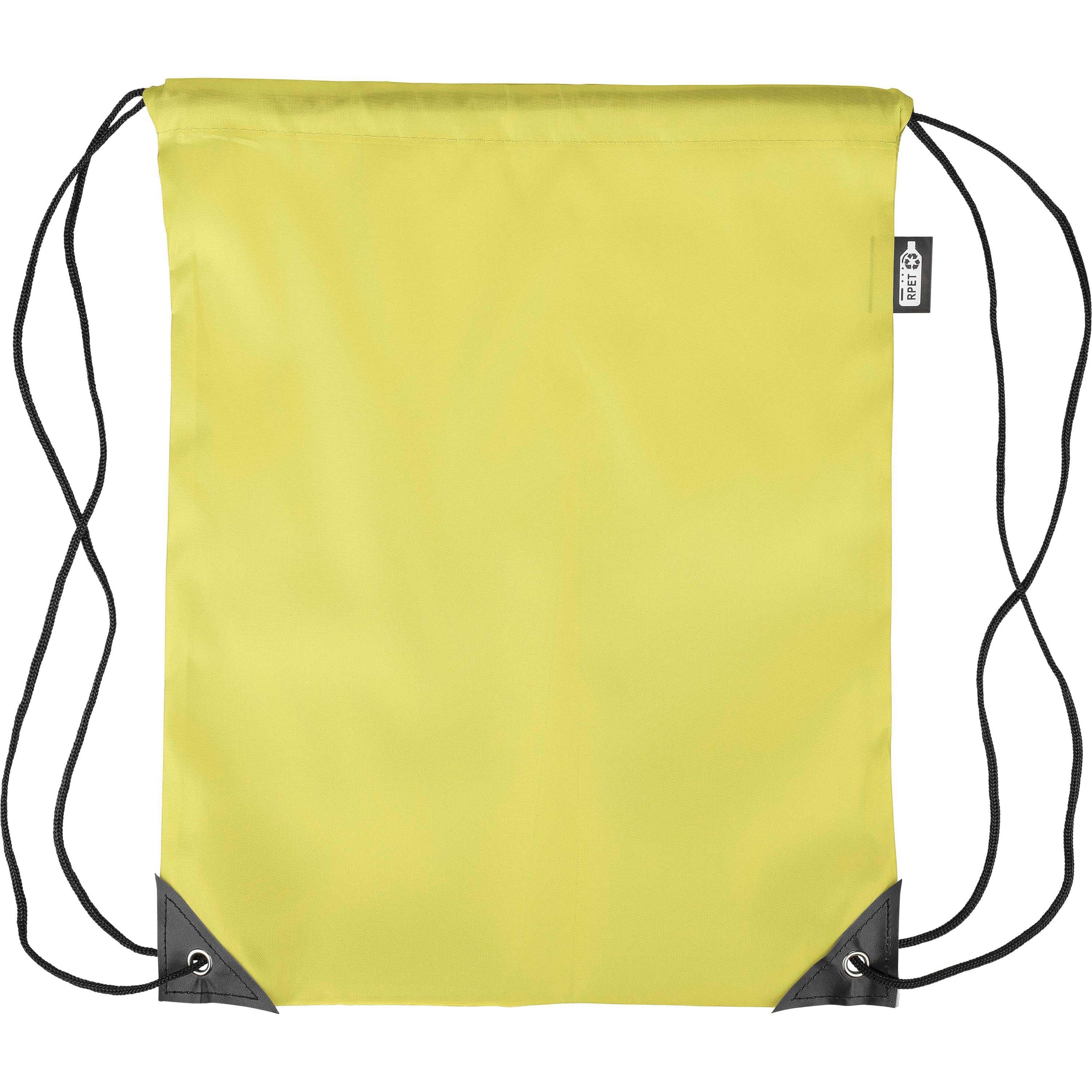 rPET 210D Polyester Rucksack mit Kordelzug Calix - gelb-450