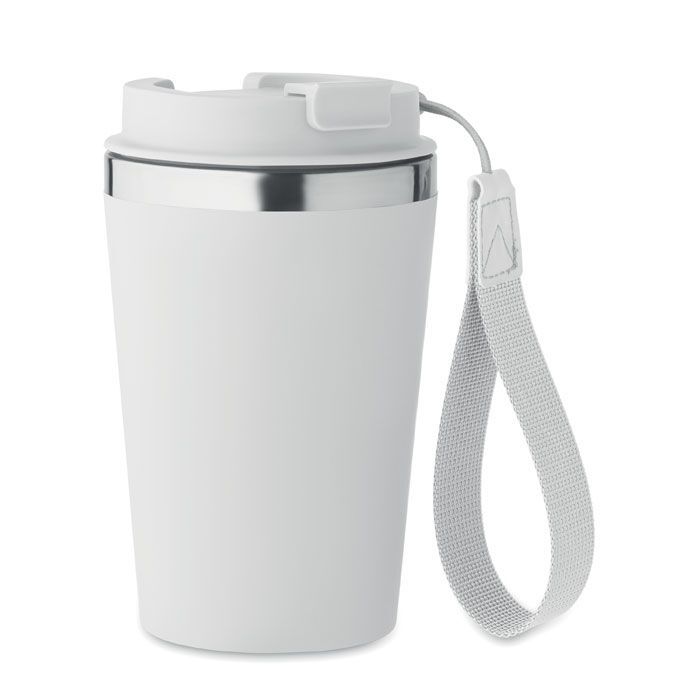 Doppelwandiger Trinkbecher 350 ml TOPAZ - weiß-780