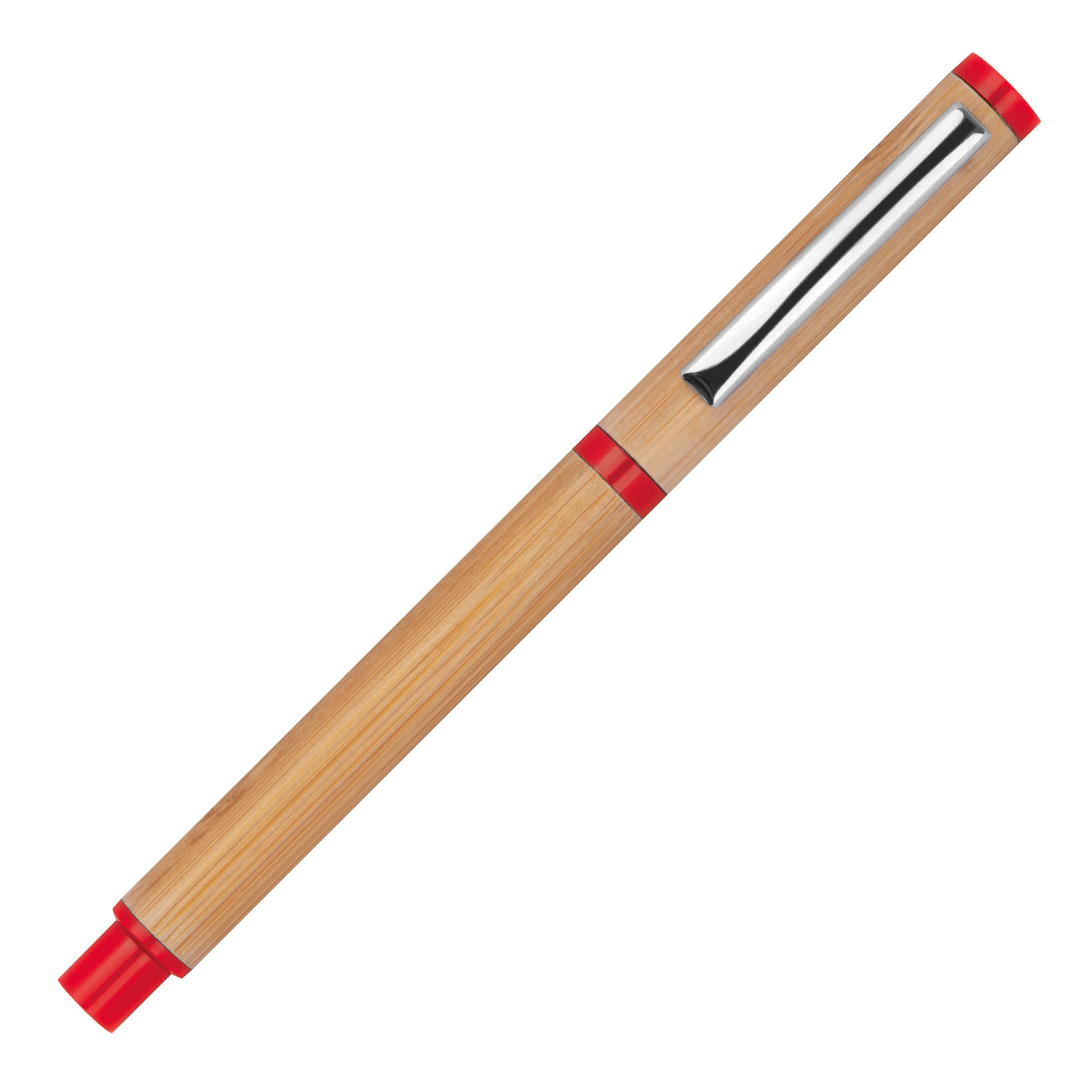 Schreibset aus Bambus - rot-63