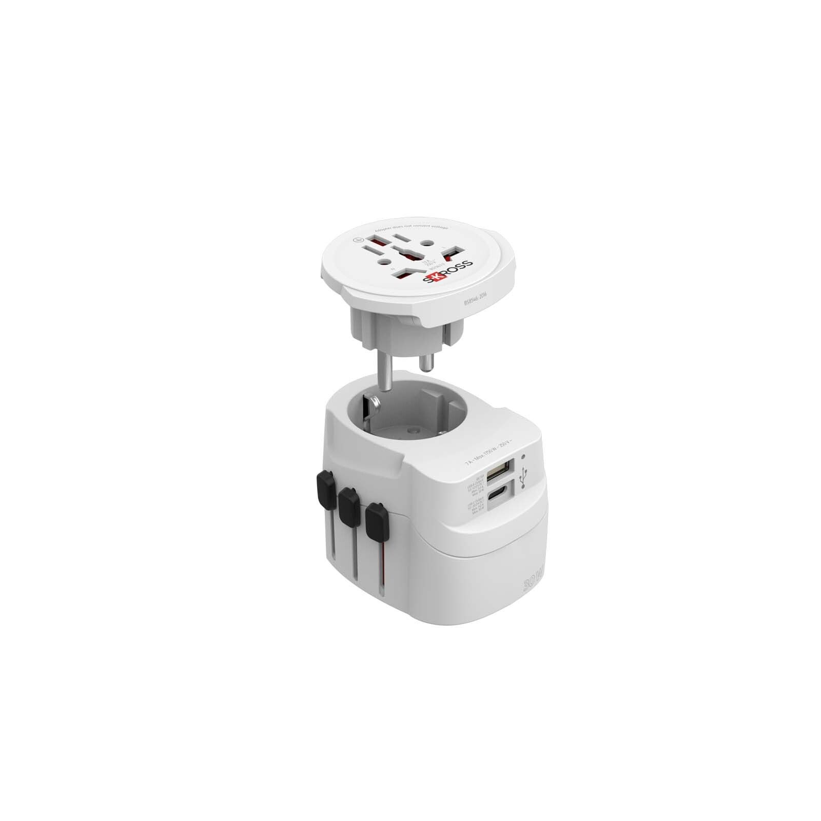 SKROSS PRO Light USB AC30PD Reiseadapter - weiss-456