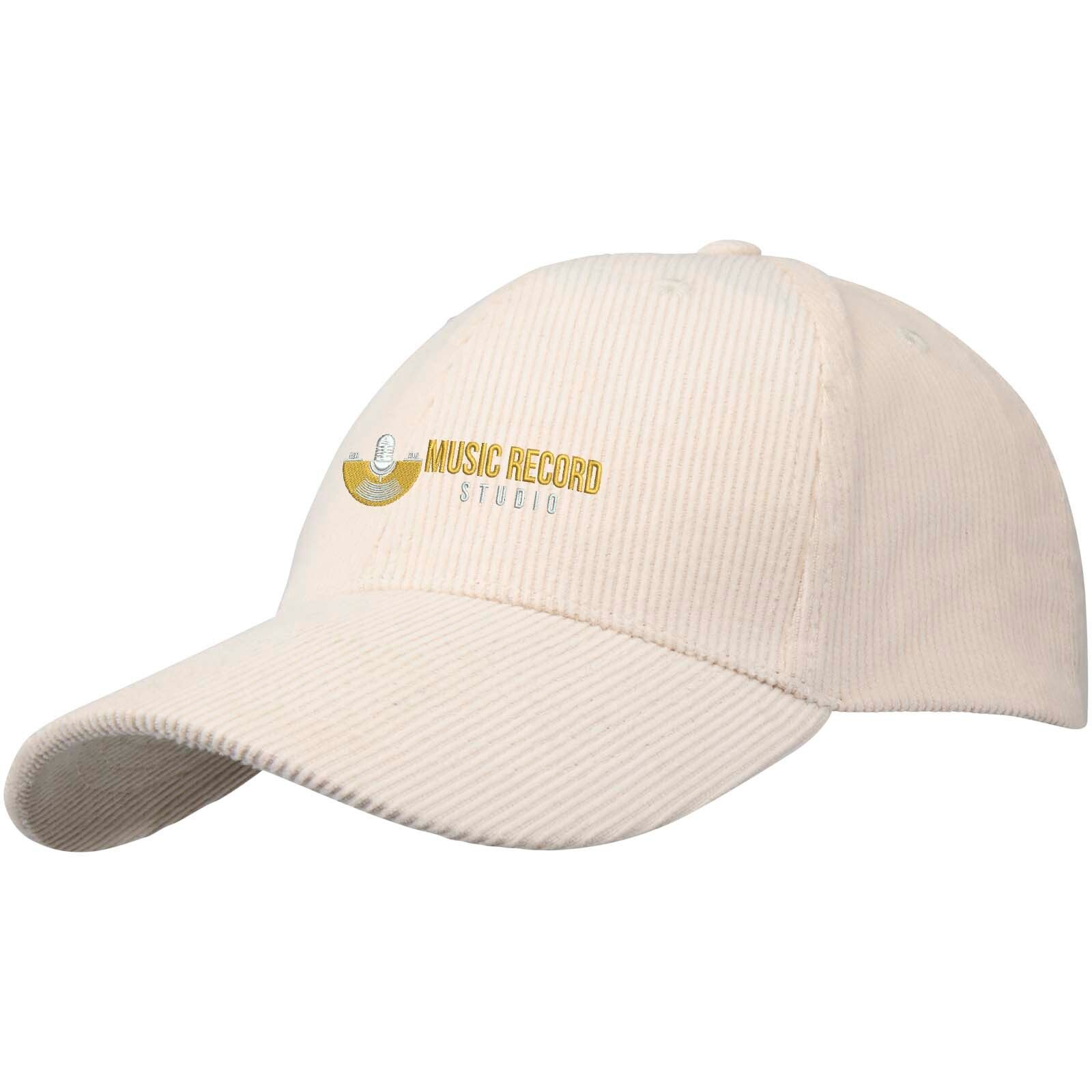 Hutton Cap aus recyceltem Cord mit 6 Segmenten - sandstone-193