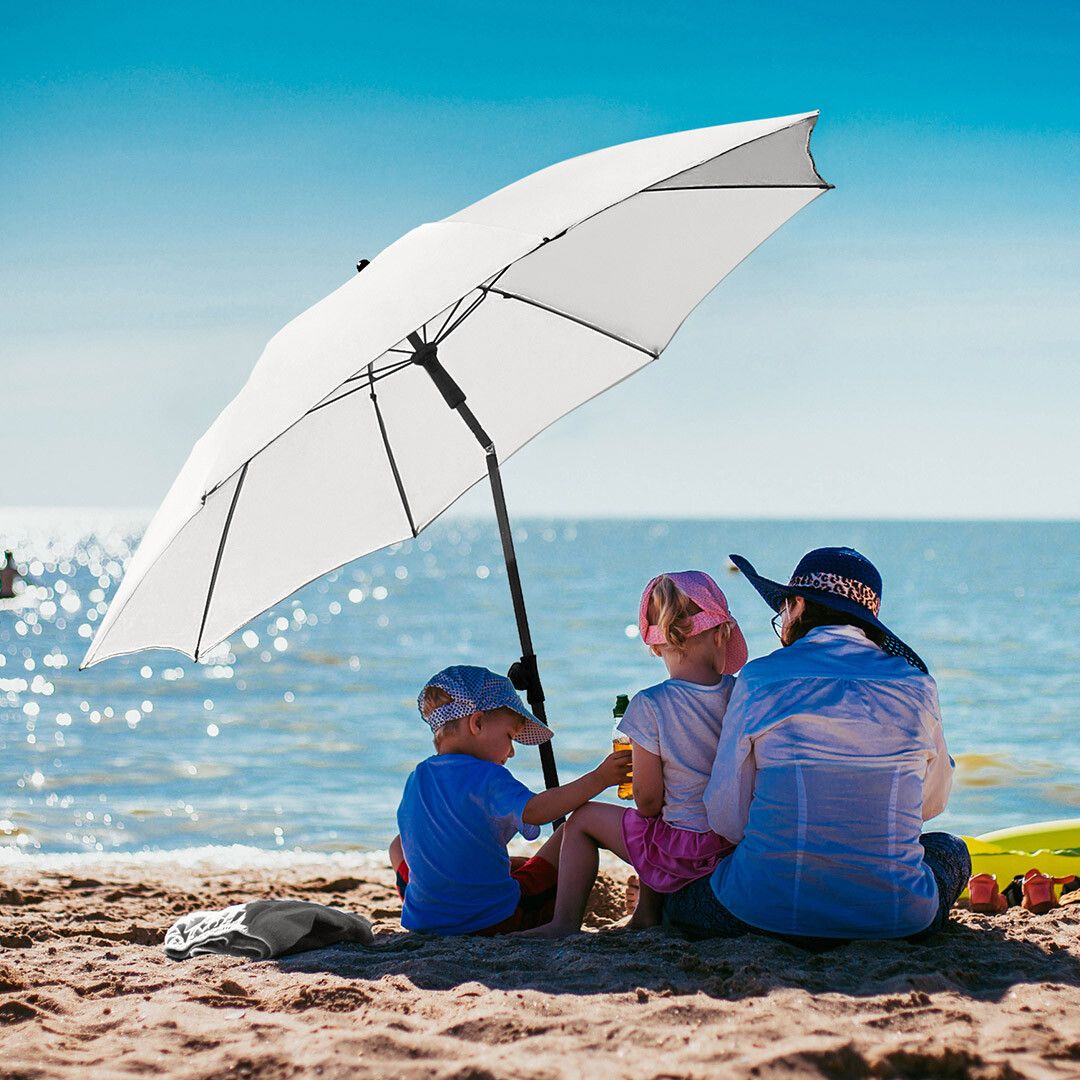 Sonnenschirm L Ø200 cm - weiß-835