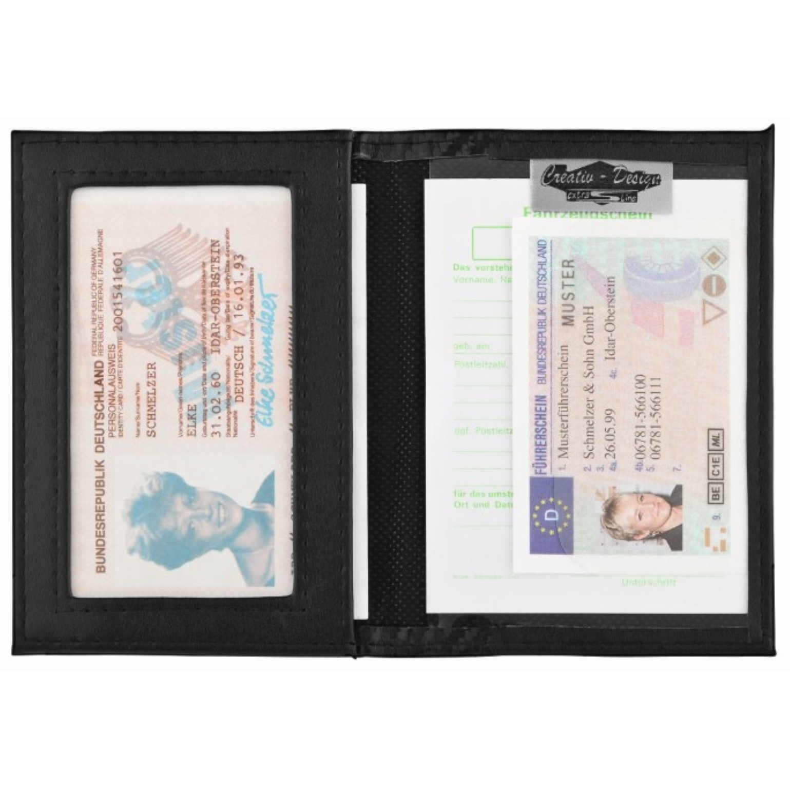 CreativDesign® Ausweisetui "BusinessPro" - schwarz-936