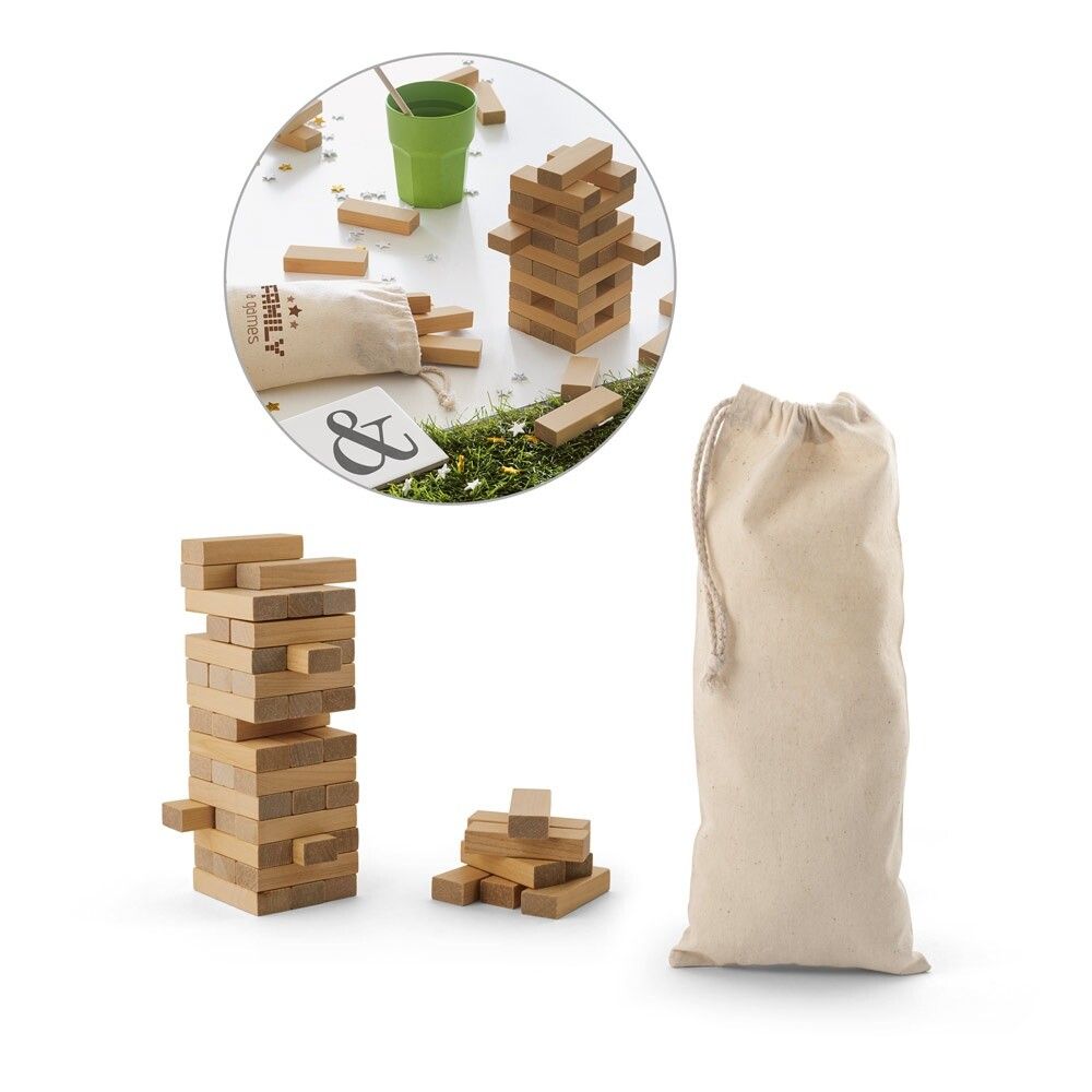 FLIK Holzspiel, 54teilig - naturhell-115