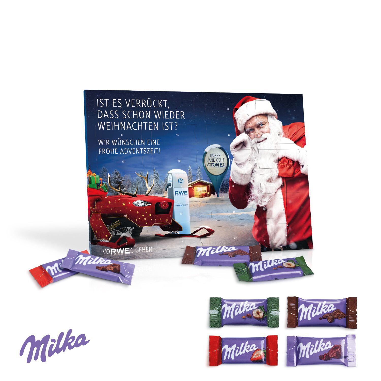Tisch-Adventskalender mit Milka Schokolade-350
