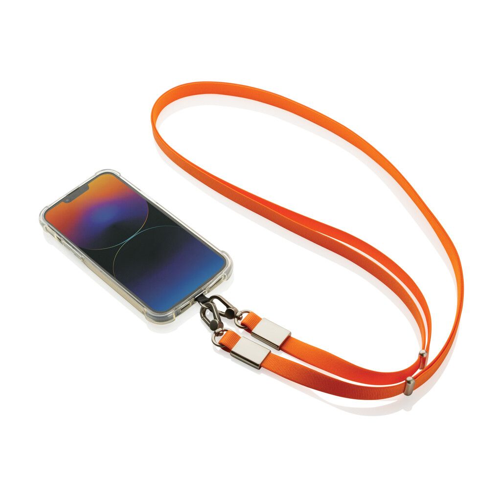 Nivo Crossbody-Handyband aus RCS recyceltem PET - orange-822