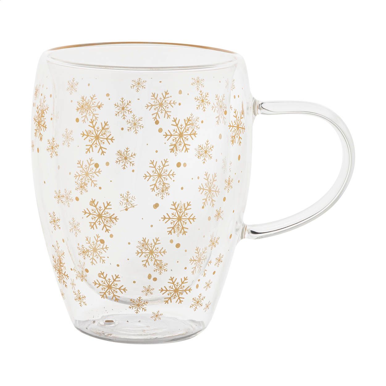 Snostro Weihnachts-Thermobecher aus Glas - transparent-789