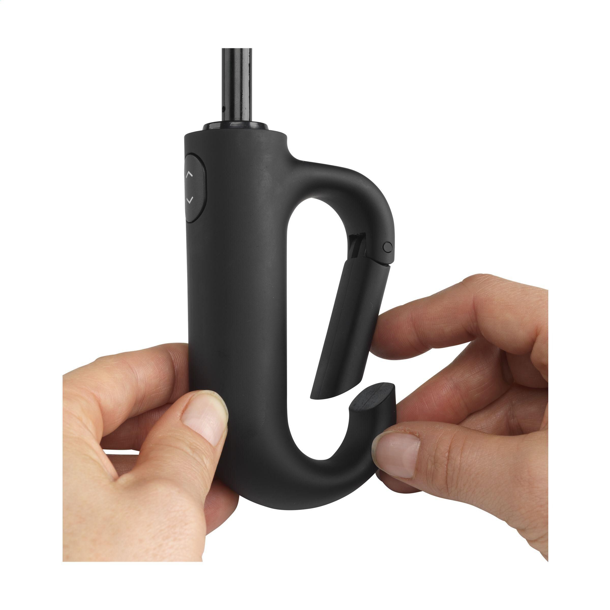Carabiner RCS RPET faltbarer Regenschirm 21 inch - schwarz-837