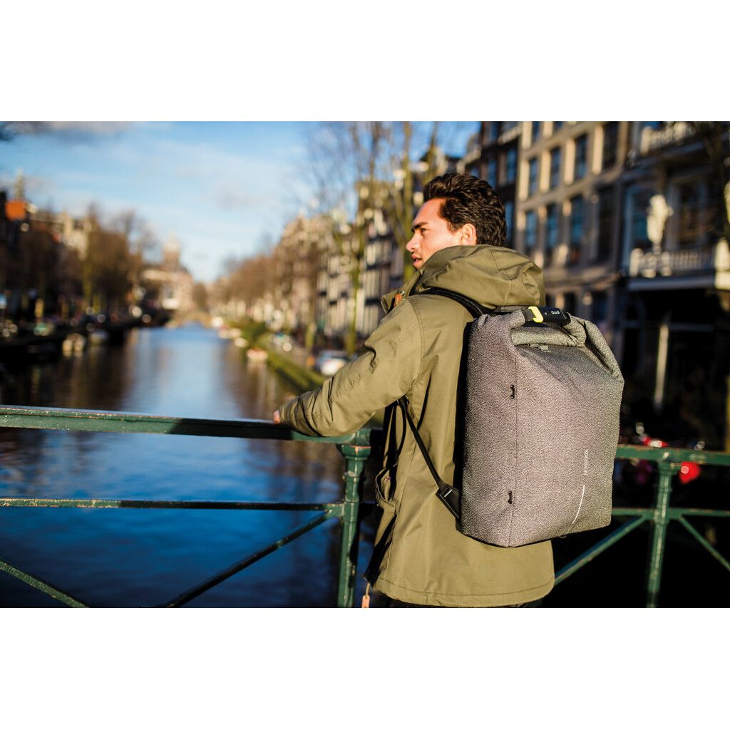 Urban schnitthemmender Anti-Diebstahl-Rucksack - grau-587