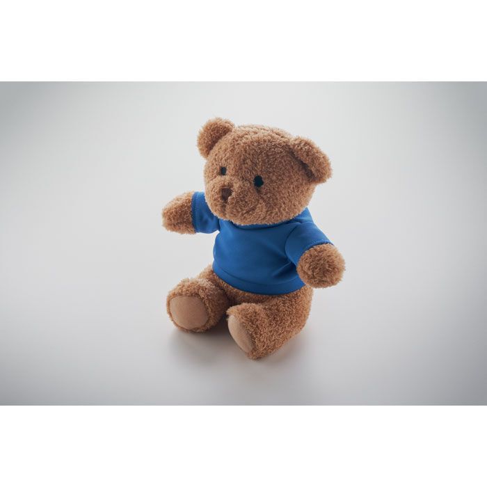 Teddybär mit T-Shirt 23cm JACKIE - blau-906
