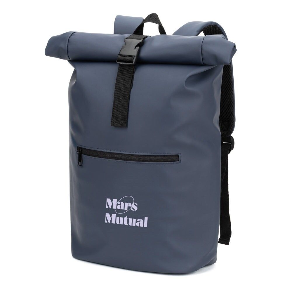 PORTLAND Roll-Top-Rucksack aus PU mit Laptopfach, 16“ - grau-5