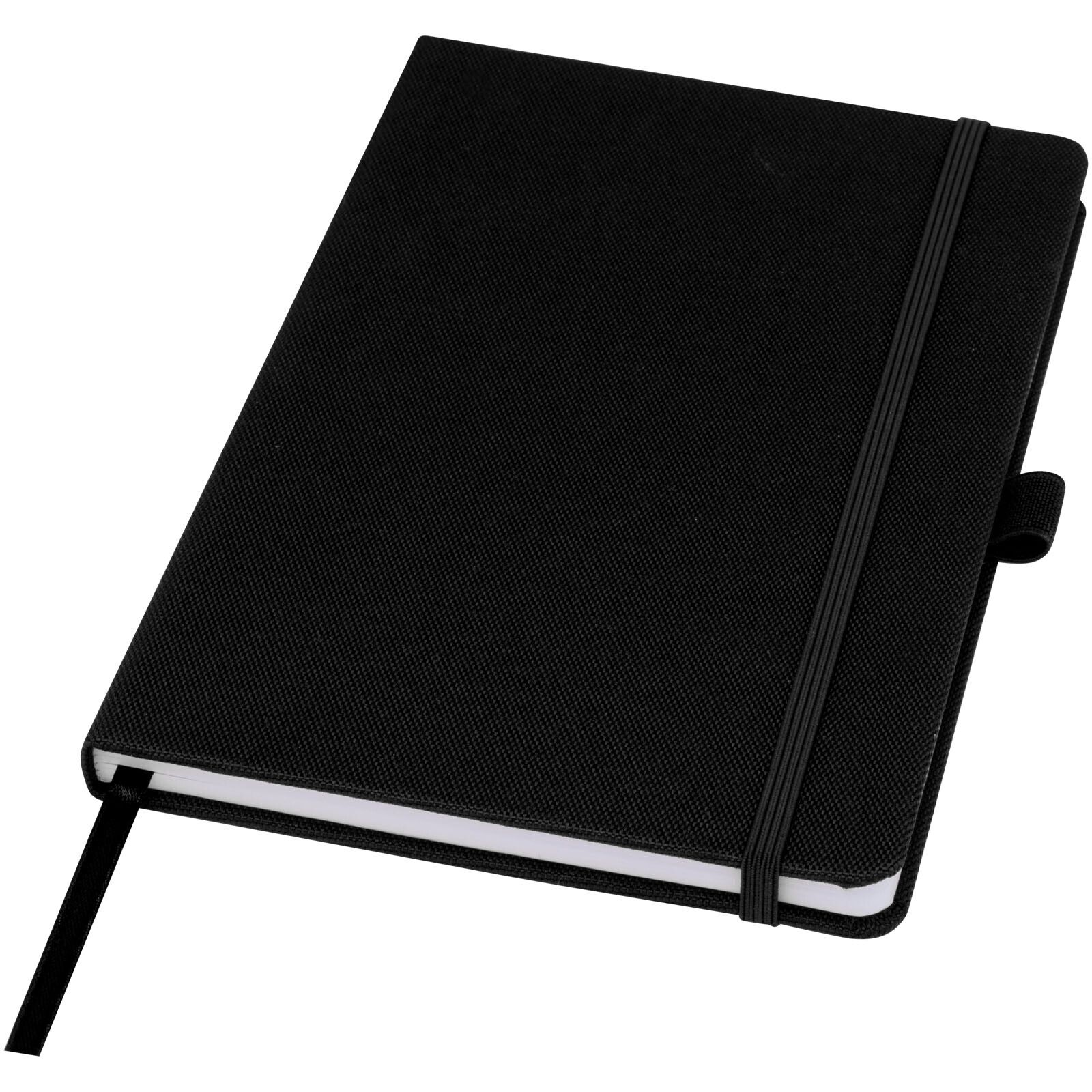 Honua A5 Notizbuch aus recyceltem Papier mit Cover aus recyceltem PET - schwarz-677