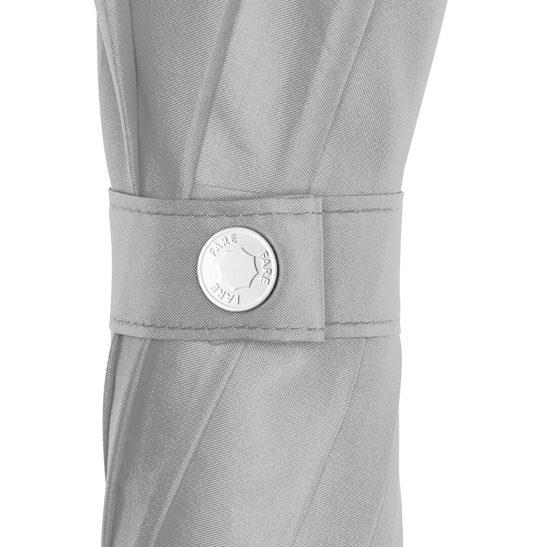 AC-Midsize-Stockschirm FARE® Whiteline Ø112 cm - hellgrau-3