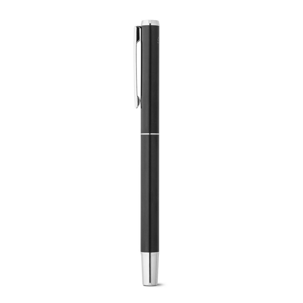 LEAH Roll- und Kugelschreiber aus Aluminium (94% rAL) mit Clip - schwarz-813