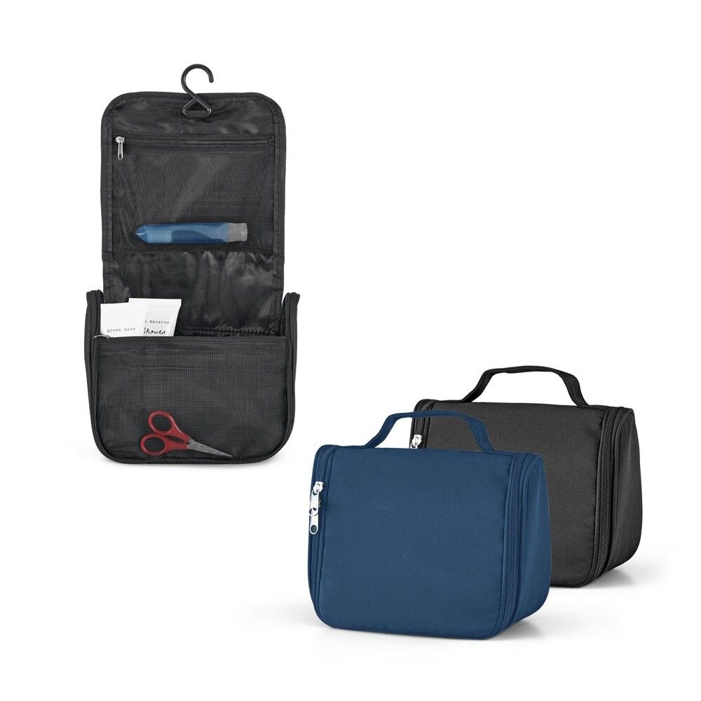 WILLIS Kulturbeutel aus Mikrofasern mit diversen Taschen - blau-716