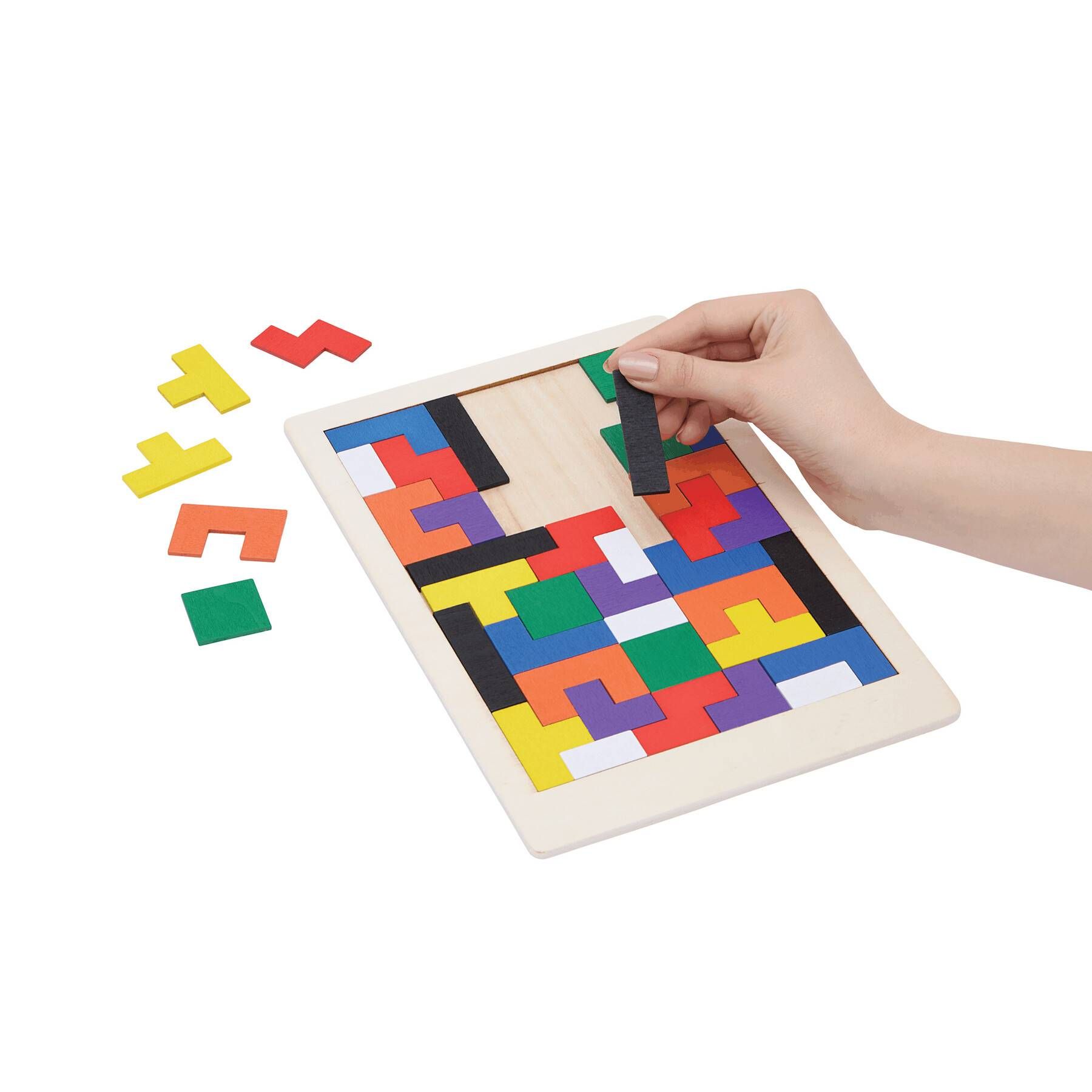 Holz-Puzzle BRAIN TWISTER - bunt-248