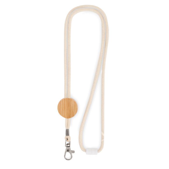 Lanyard mit Metallkarabiner KARA - beige-121