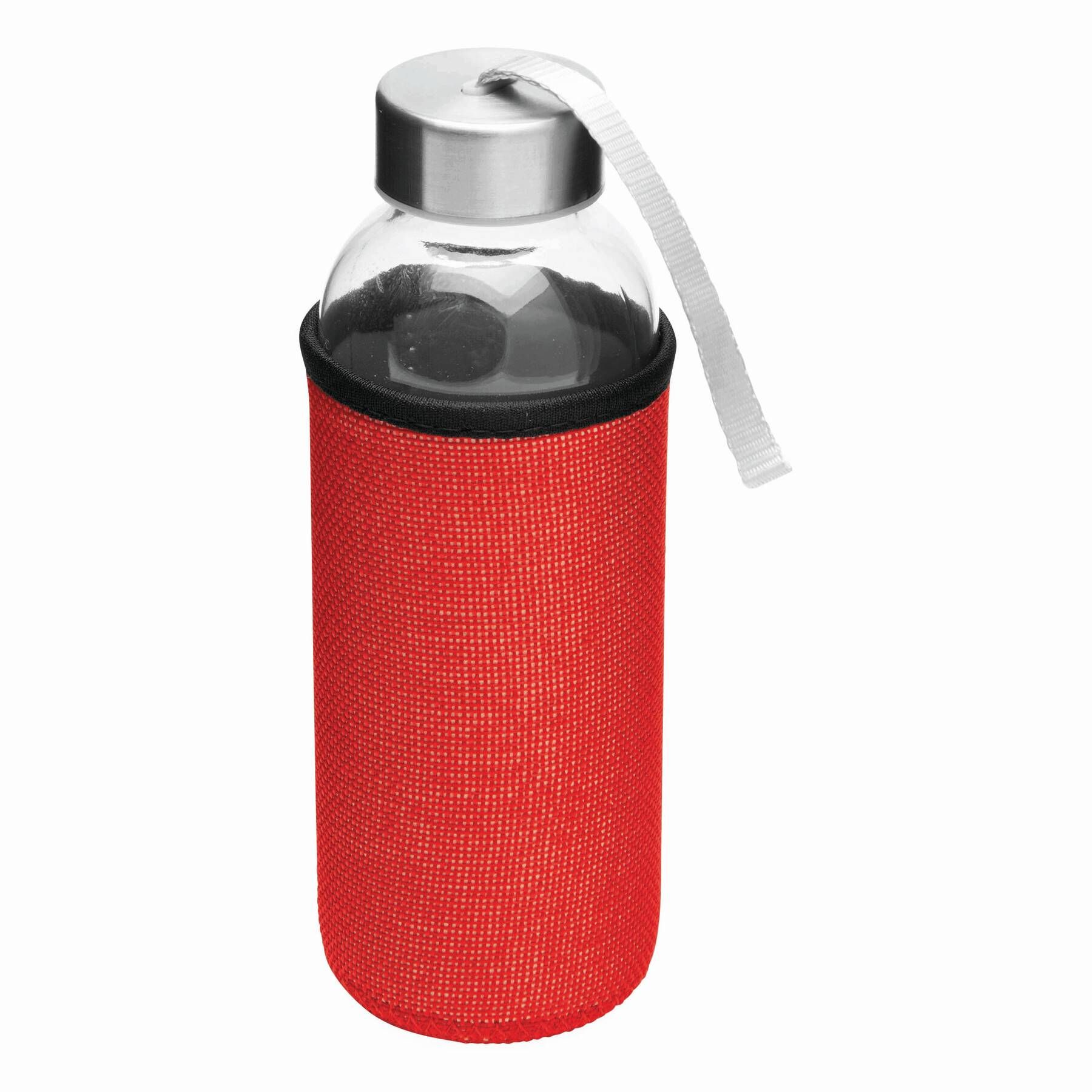 Glas-Trinkflasche TAKE JUTY - rot-424