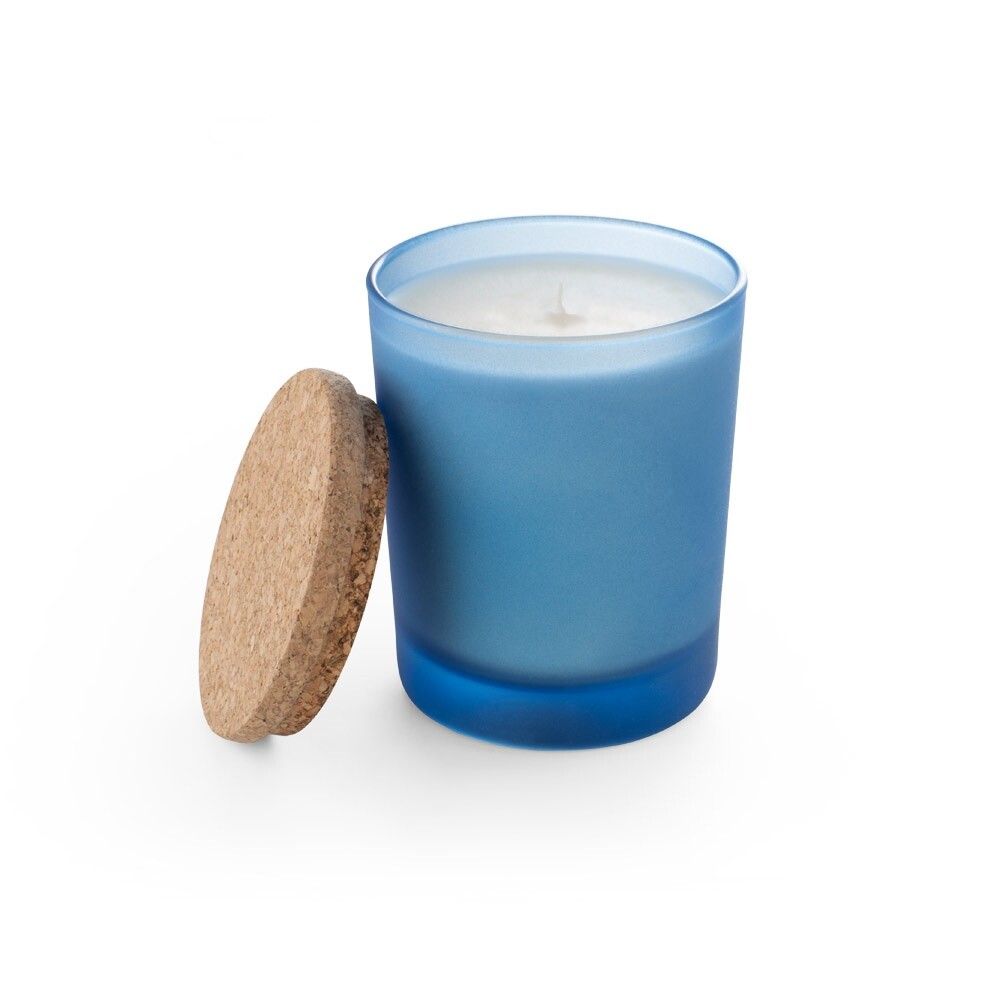 DUVAL Aromatische Kerze in Glasbecher mit cork 180 g - blau-146