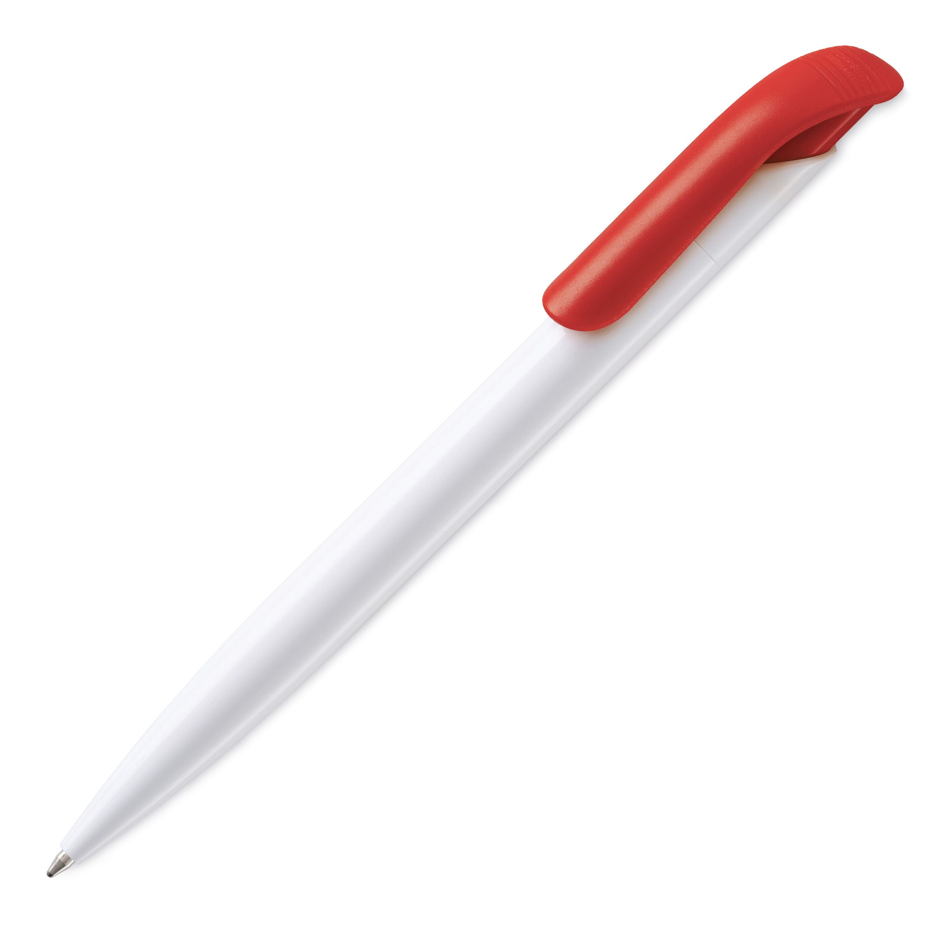 Kugelschreiber Modell Atlas Hardcolour - weiss  -  rot-511