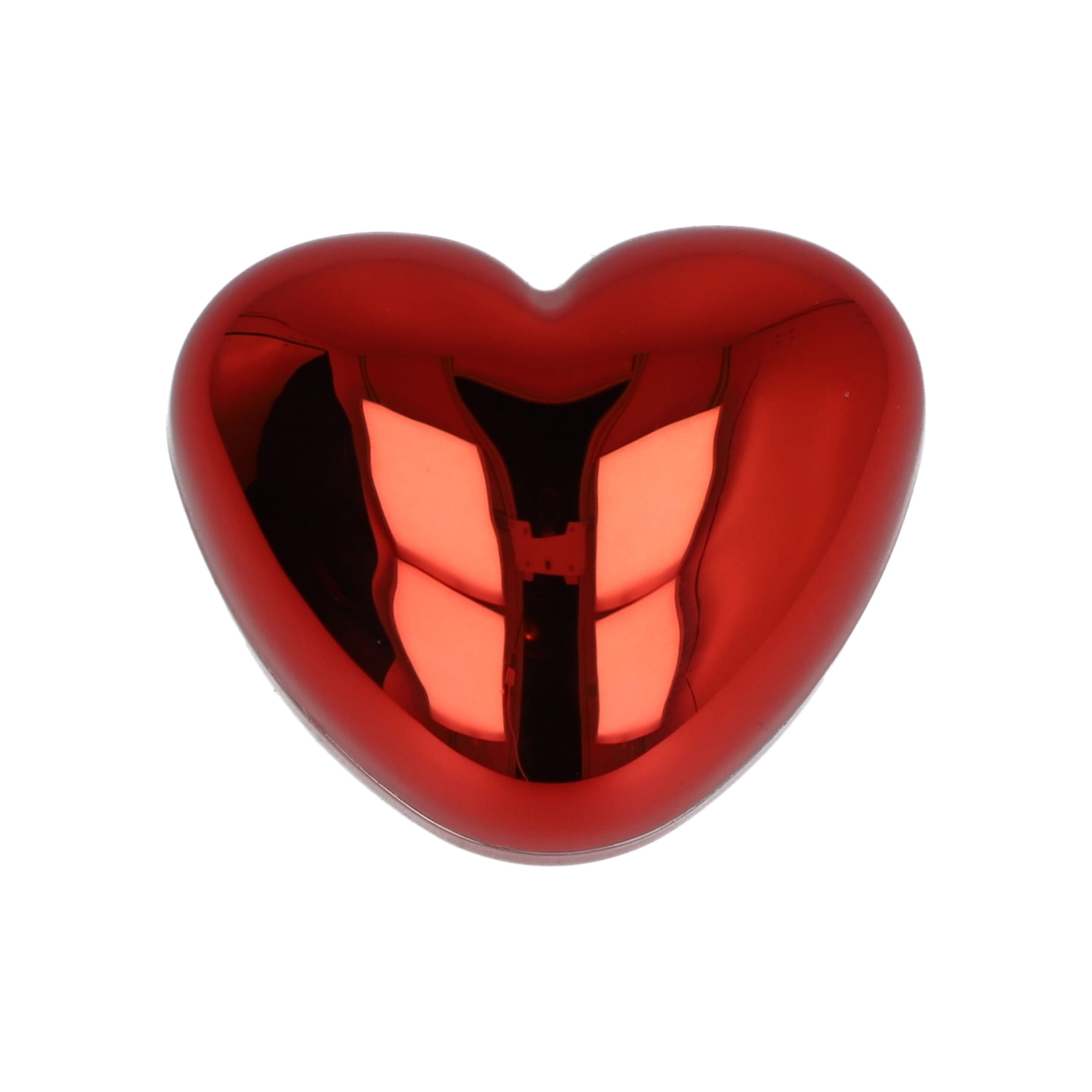 Lippenbalsam in metallischer Herzformdose - rot-485