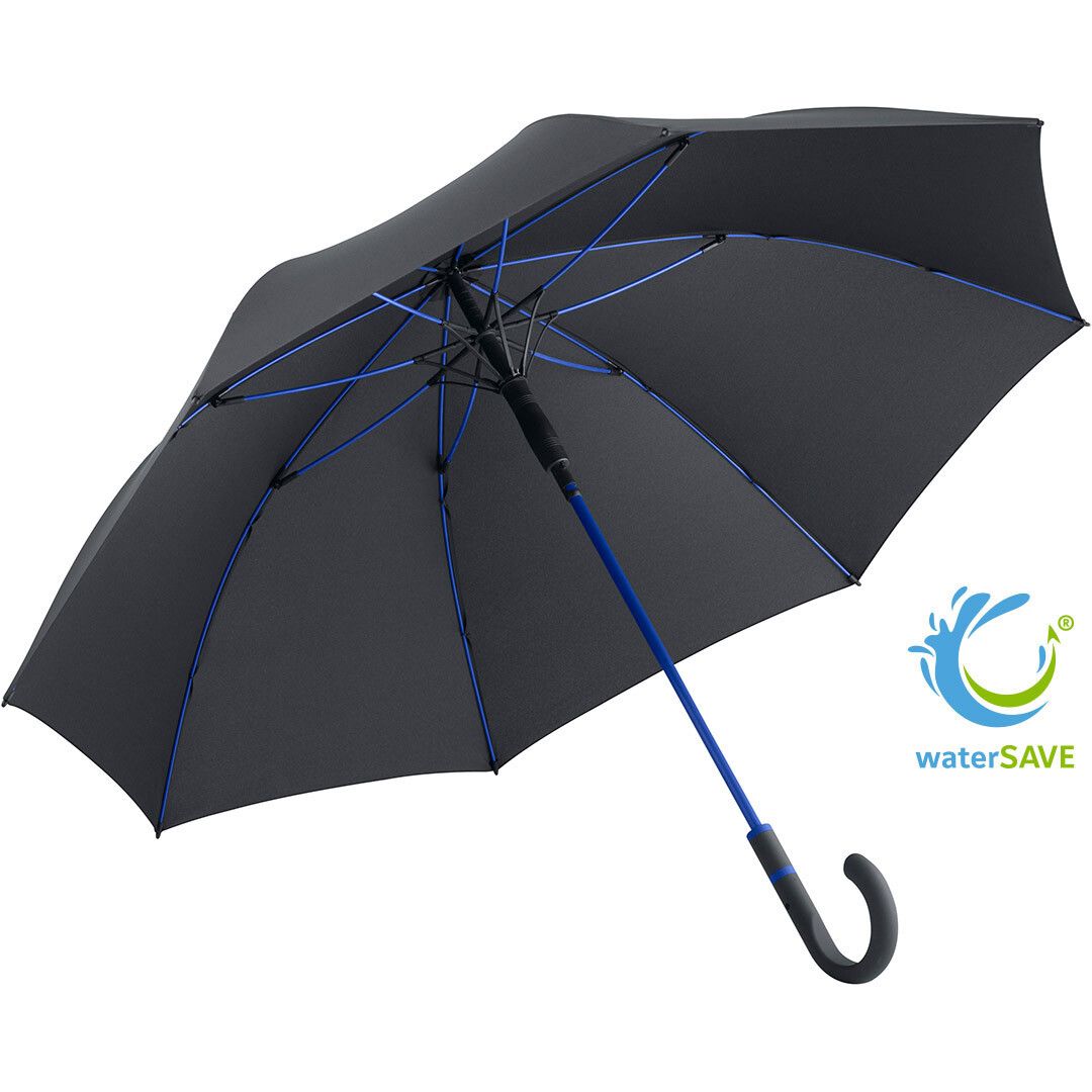 AC-Midsize-Stockschirm FARE® Style Ø112 cm - schwarz - euroblau-607