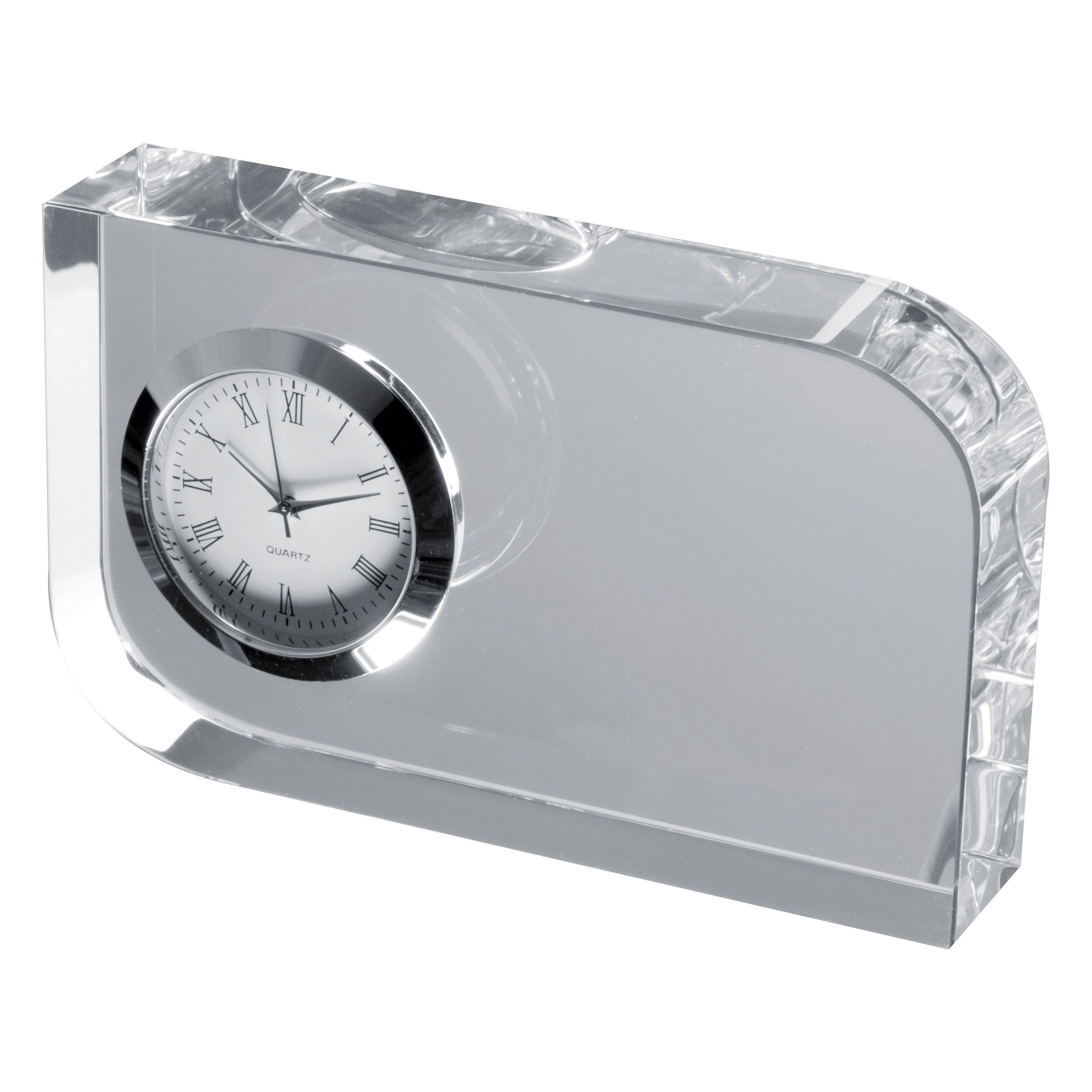 Glasblock mit Uhr - transparent-618