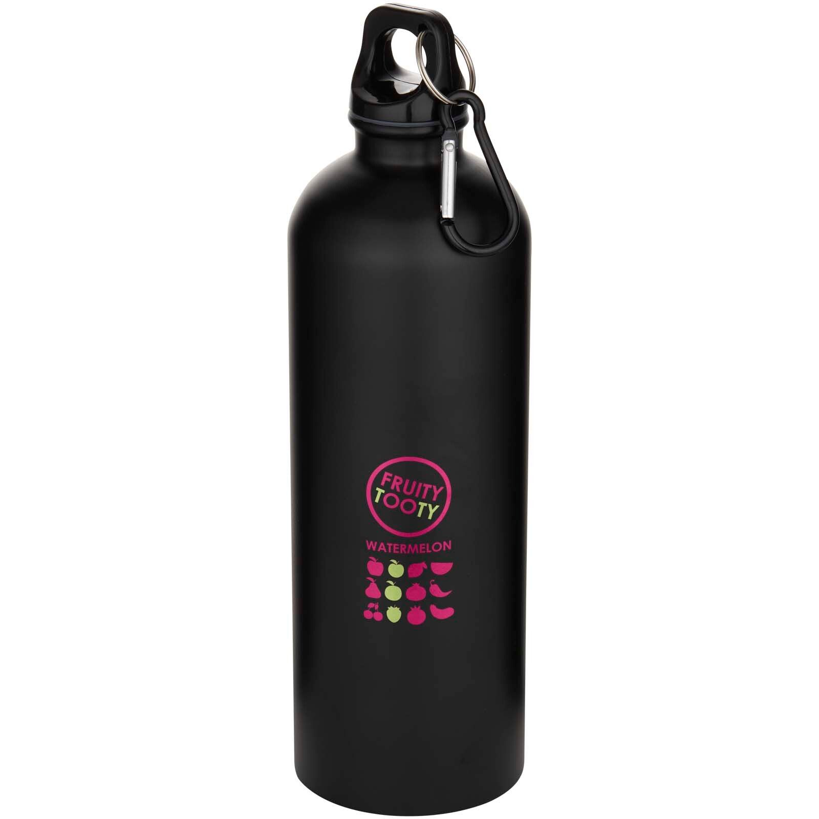 Oregon 750 ml matte RCS-zertifizierte, einwandige Trinkflasche aus recyceltem Edelstahl mit Karabinerhaken - schwarz-392