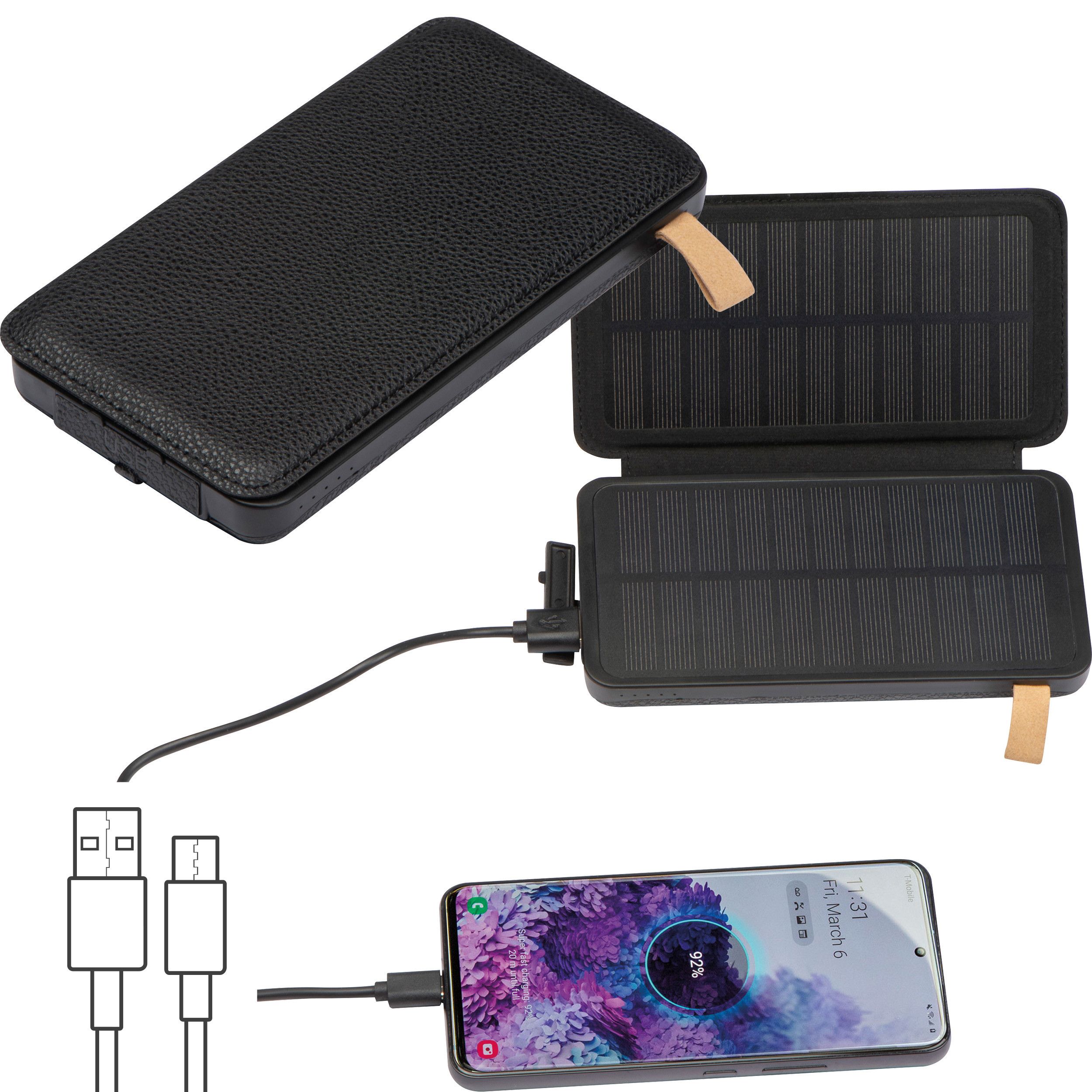 Solarpowerbank 8.000 mAh - schwarz-130