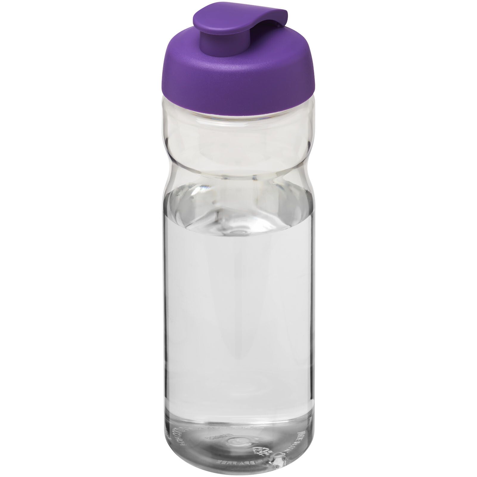 H2O Active Base 650 ml Sportflasche mit Klappdeckel - transparent -  lila-710