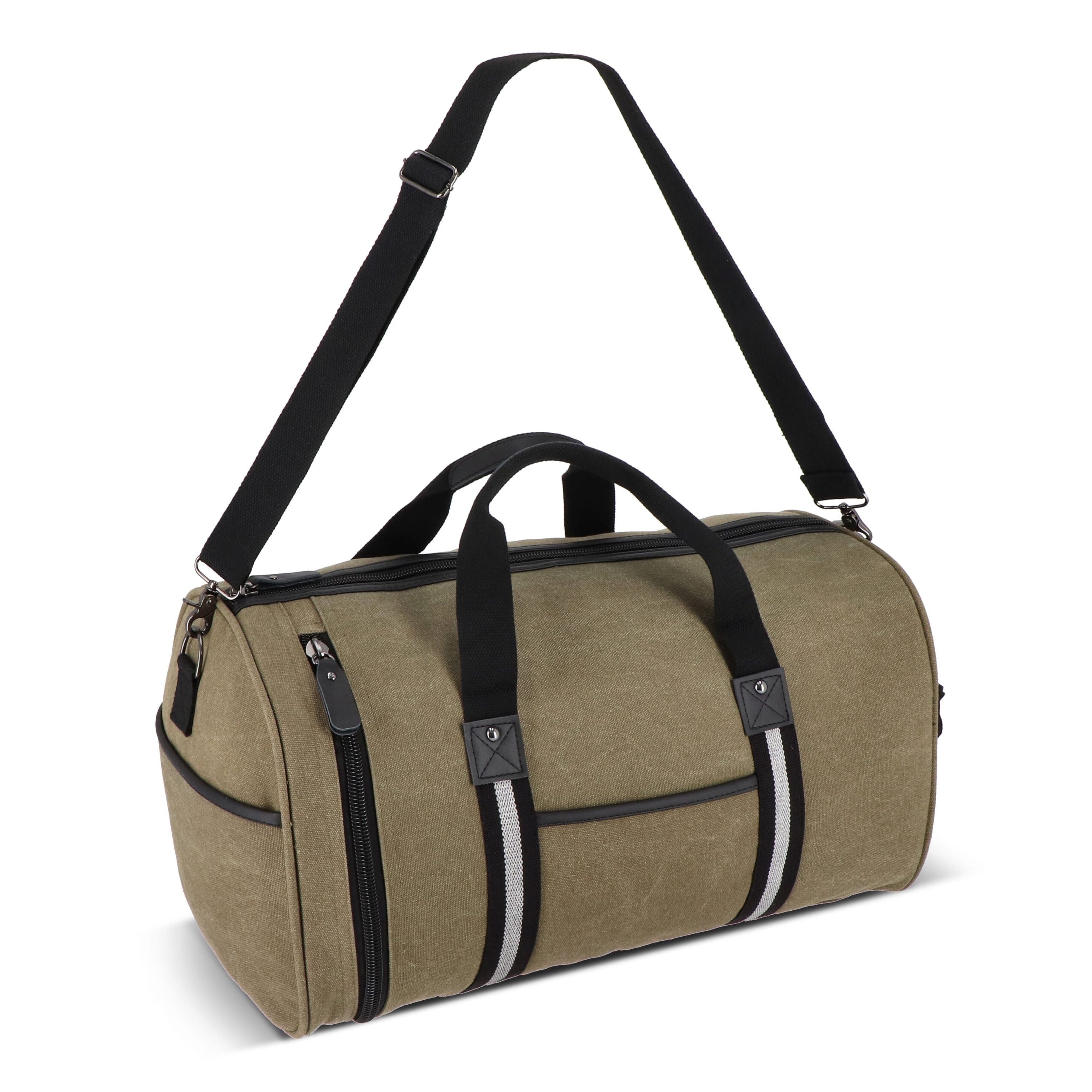 Seesack aus recyceltem Baumwoll-Canvas Harper - olivgrün-446