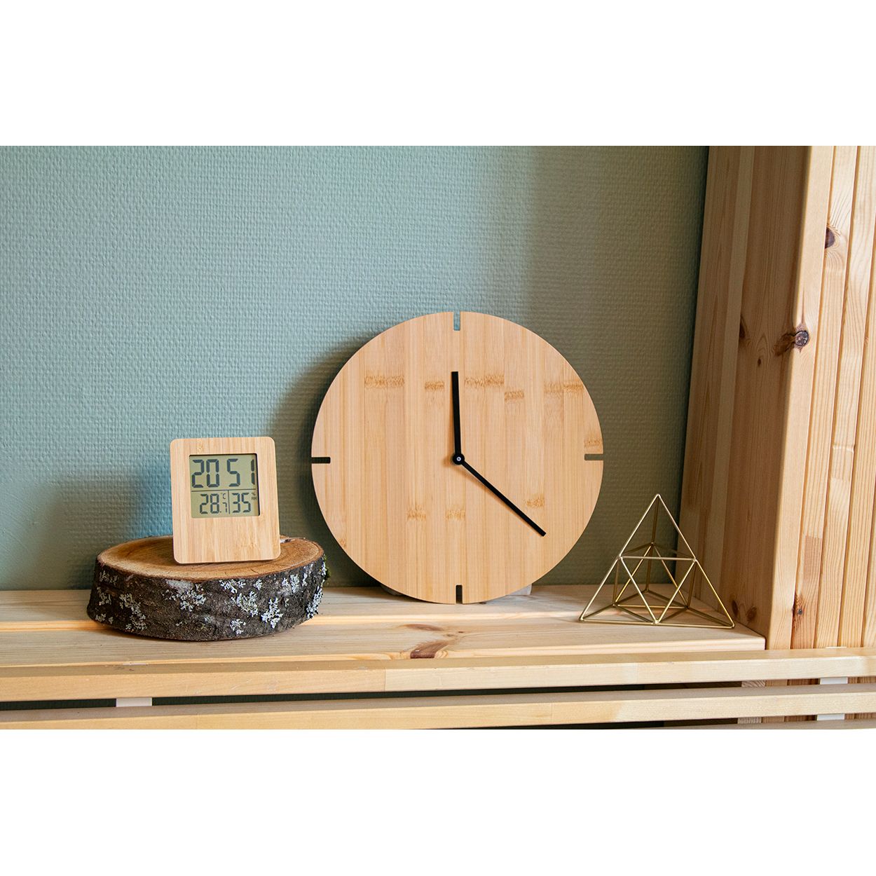Tokei Wanduhr aus Bambus - natur-324