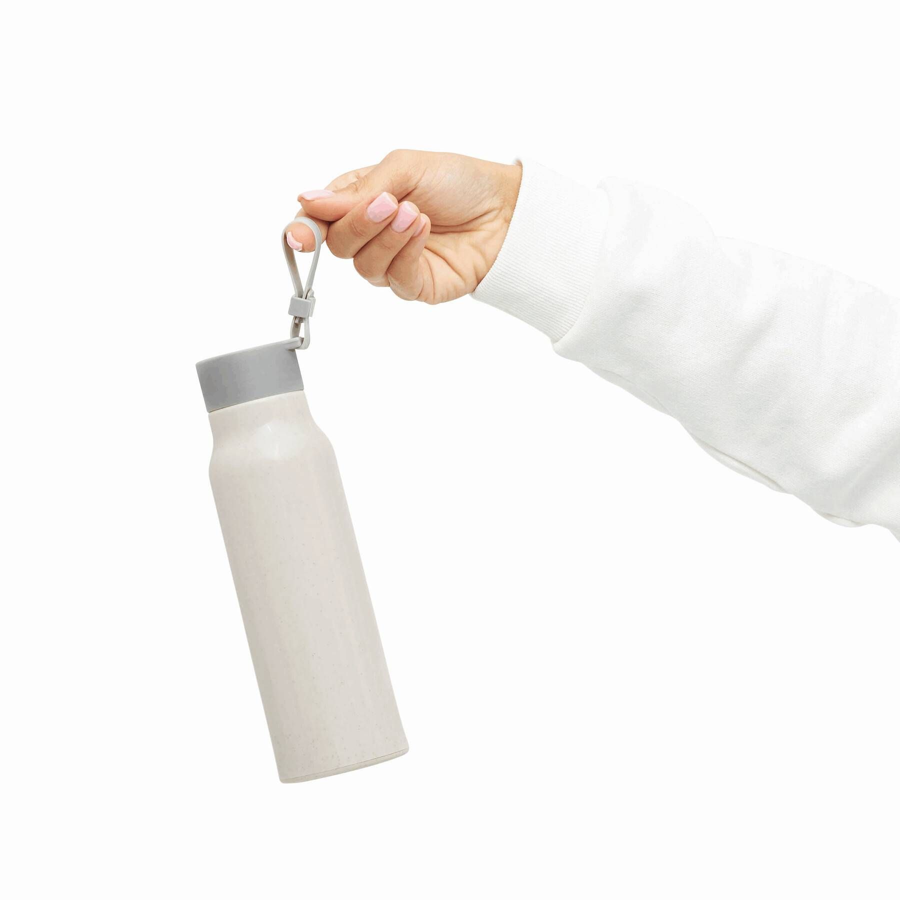 Glas-Trinkflasche ECO DRINK mit Ummantelung - beige-18