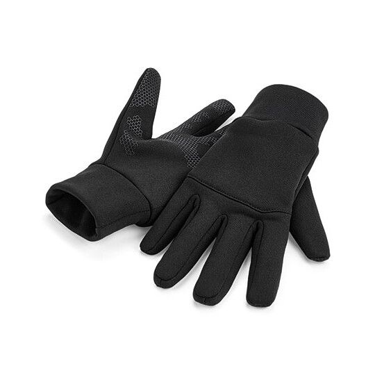 Softshell Sports Tech Gloves - black-130