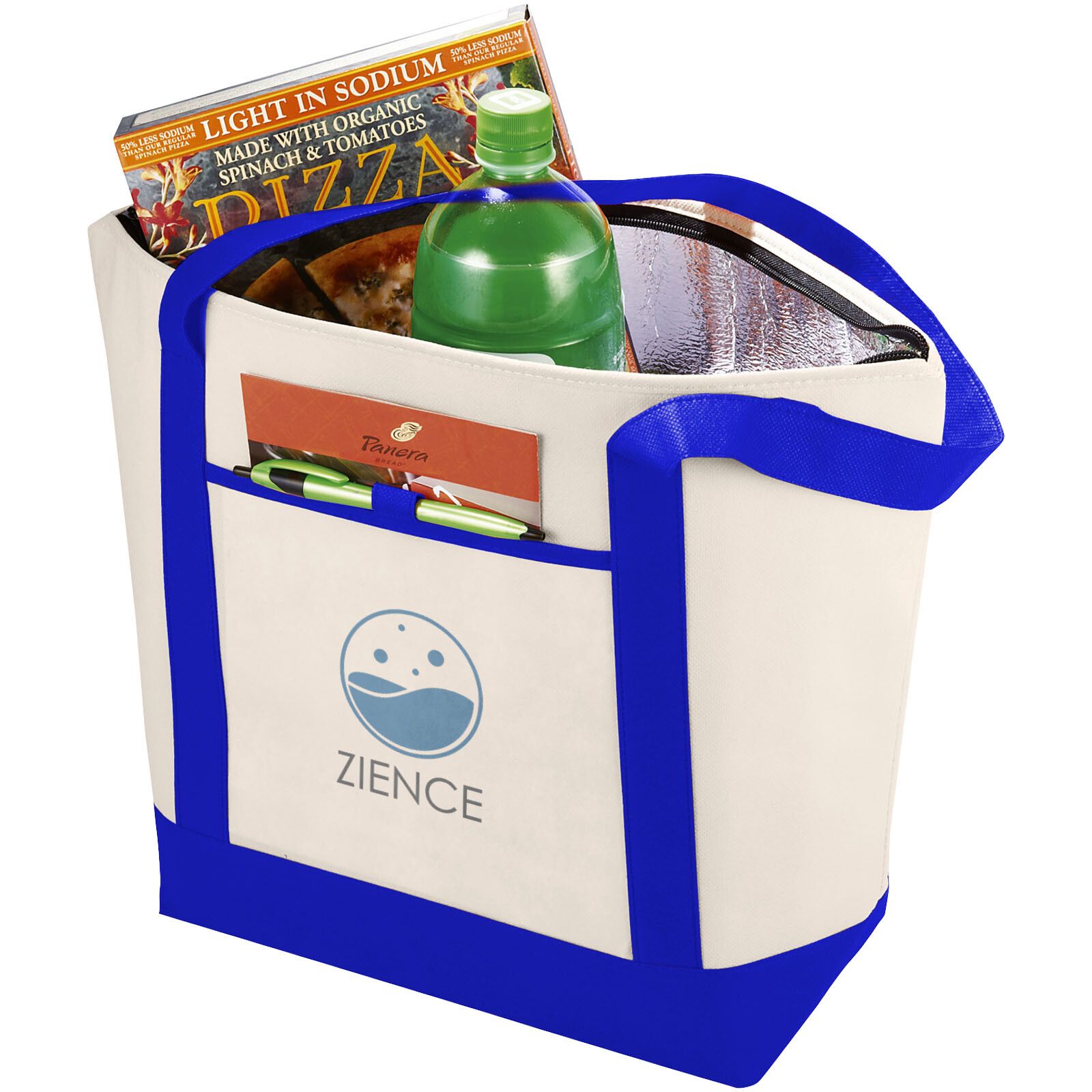 Lighthouse Non Woven Kühltasche 21L - natural -  royalblau-38