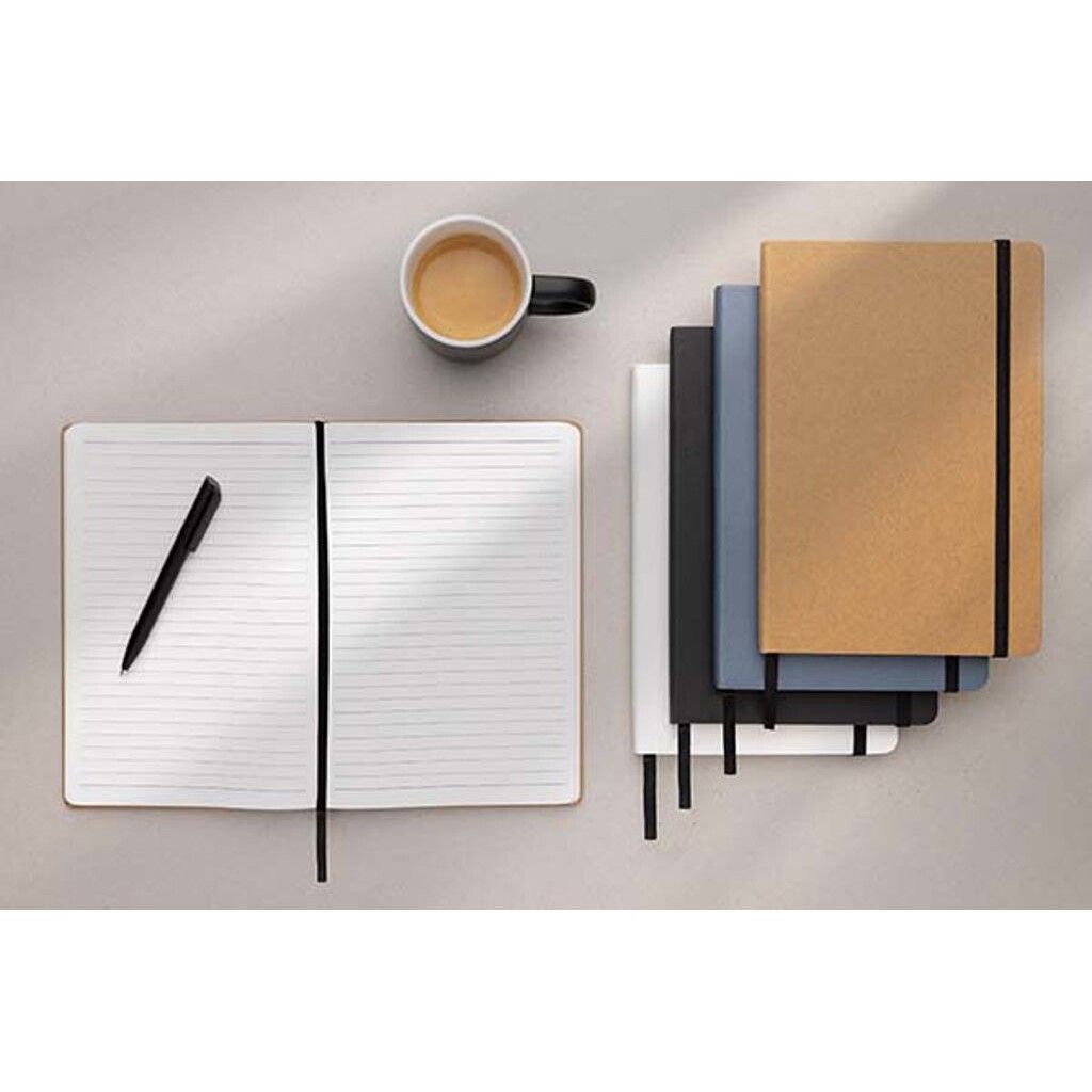 Craftstone A5 Notizbuch aus recycelt. Kraft- und Steinpapier - schwarz-285