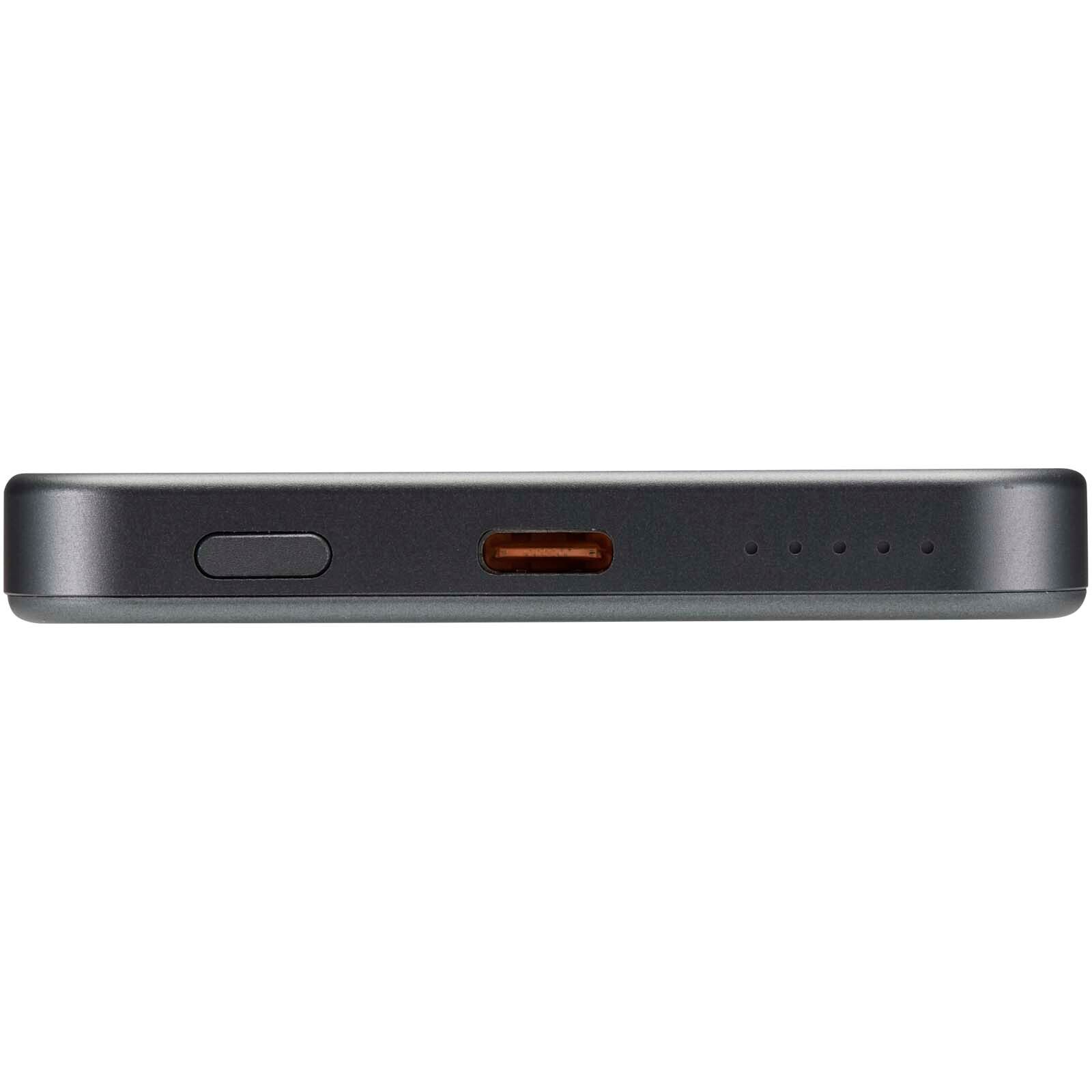 Avis 5000 mAh RCS Powerbank aus recyceltem Aluminium mit Magnetfunktion  - gun metal-280