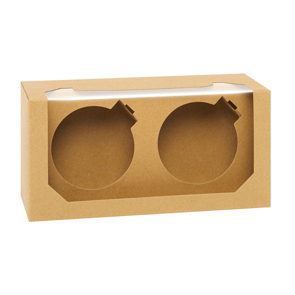 Glaskugel 7 cm (Ø 66 mm) 2er Set - jeansblau in ECO 2er Box (2 Kugeln)-464