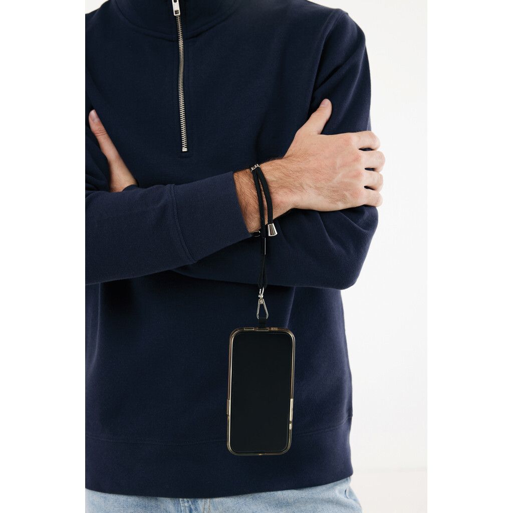 CarryLoop verstellbares Handy-Handgelenksband aus RCS rPET - schwarz-322