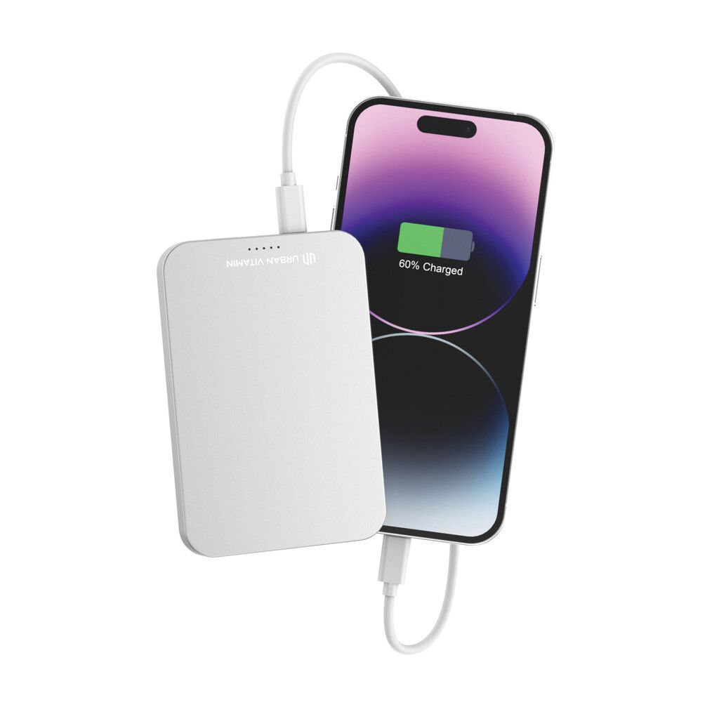 Urban Vitamin Richmond 5000mAh Powerbank aus RCS Plastik/Alu - silber-269